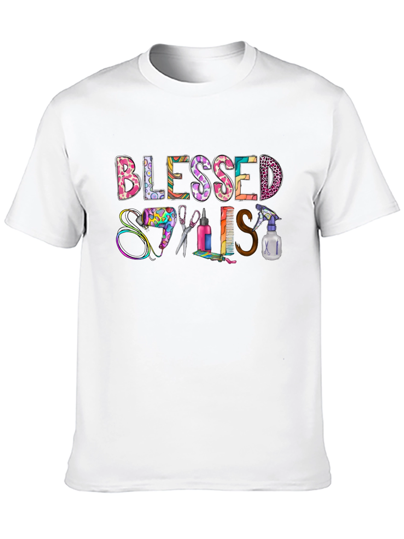 Blessed Stylist T-Shirt - Hairdresser Appreciation Tee