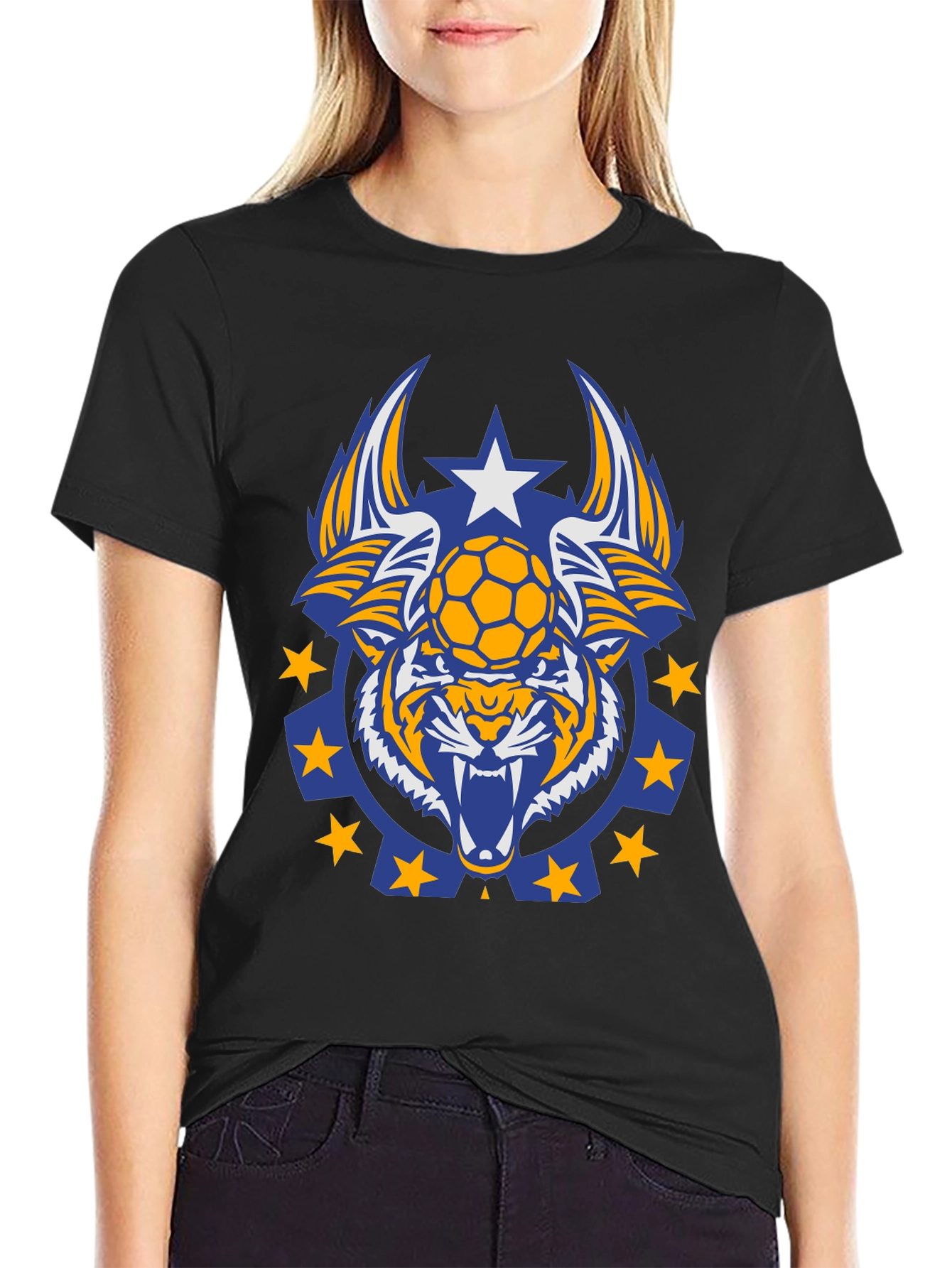 Tiger Soccer Graphic Tee - Black