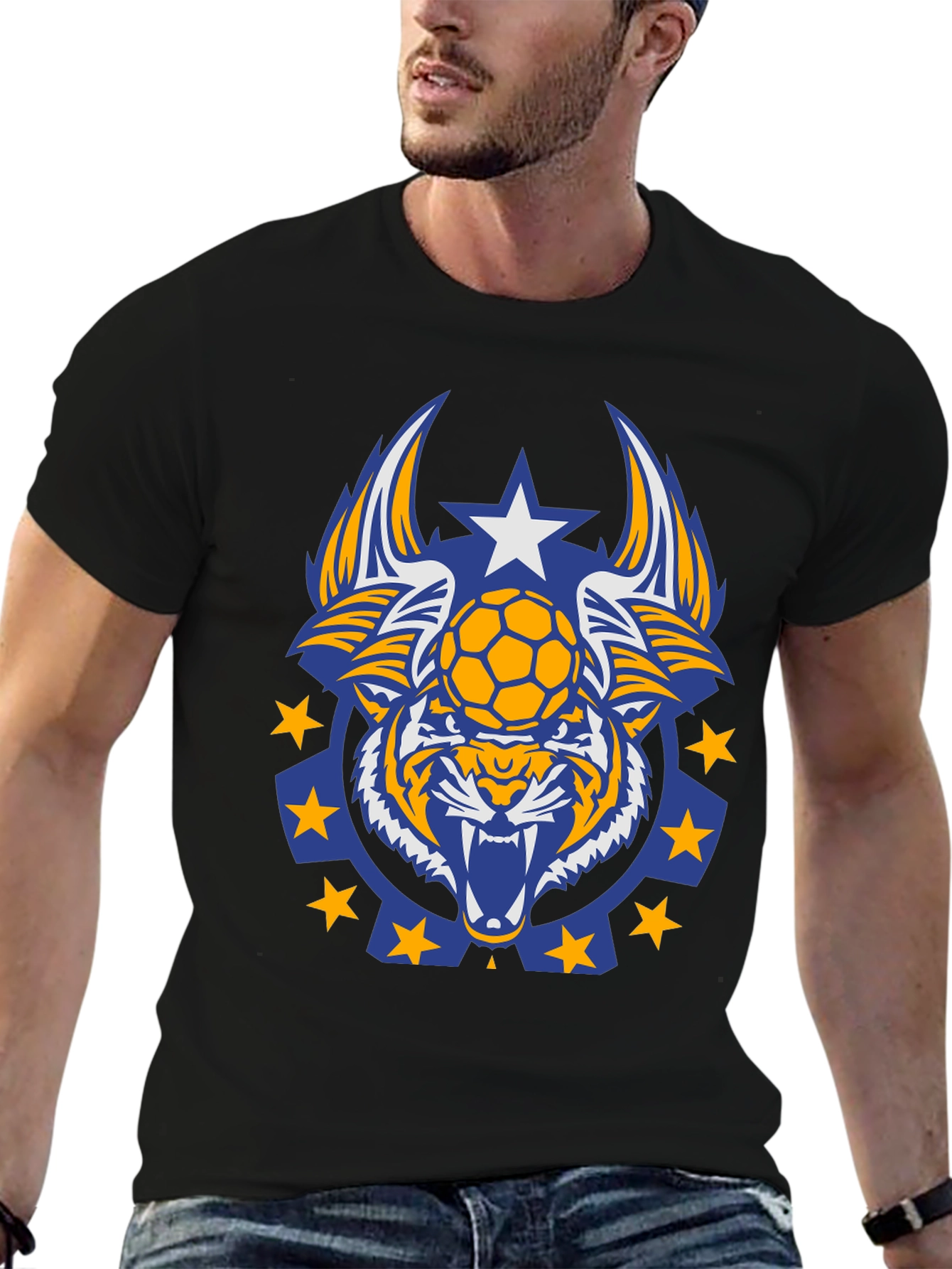 Tiger Soccer Graphic Tee - Black
