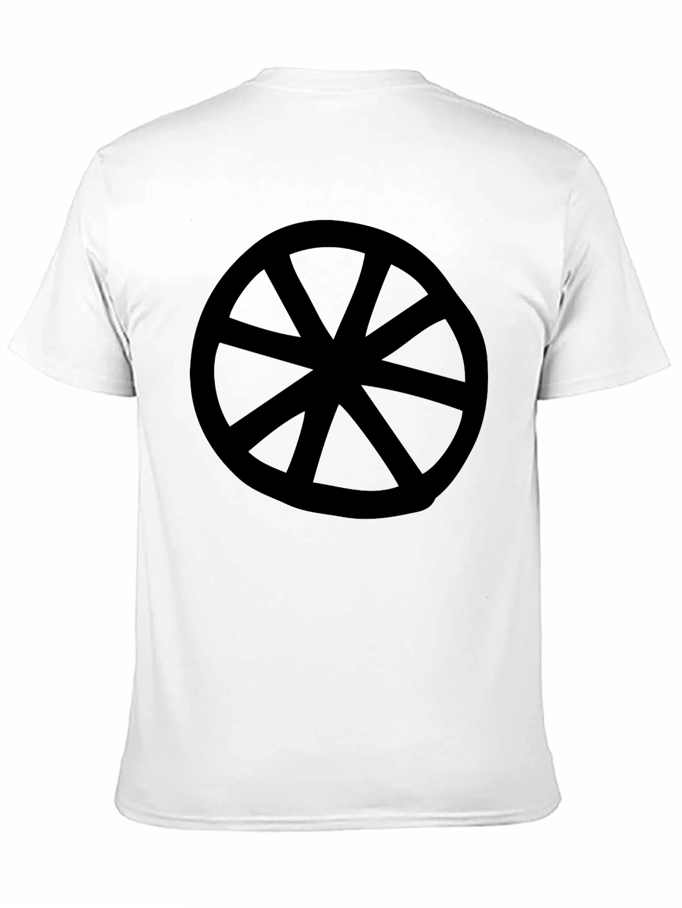 Black T-Shirt with Wheel Design