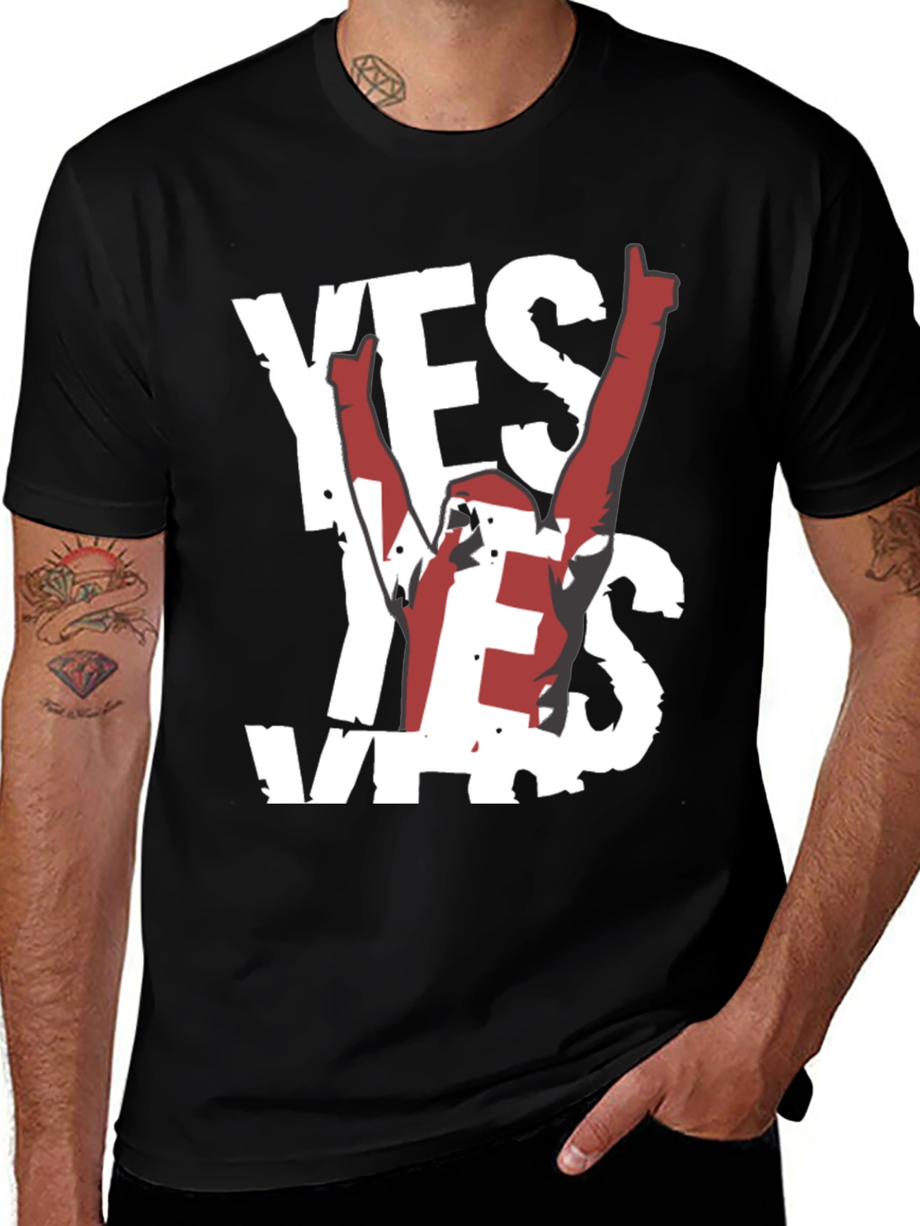 Yes! Graphic Tee - Soft Black Cotton Shirt