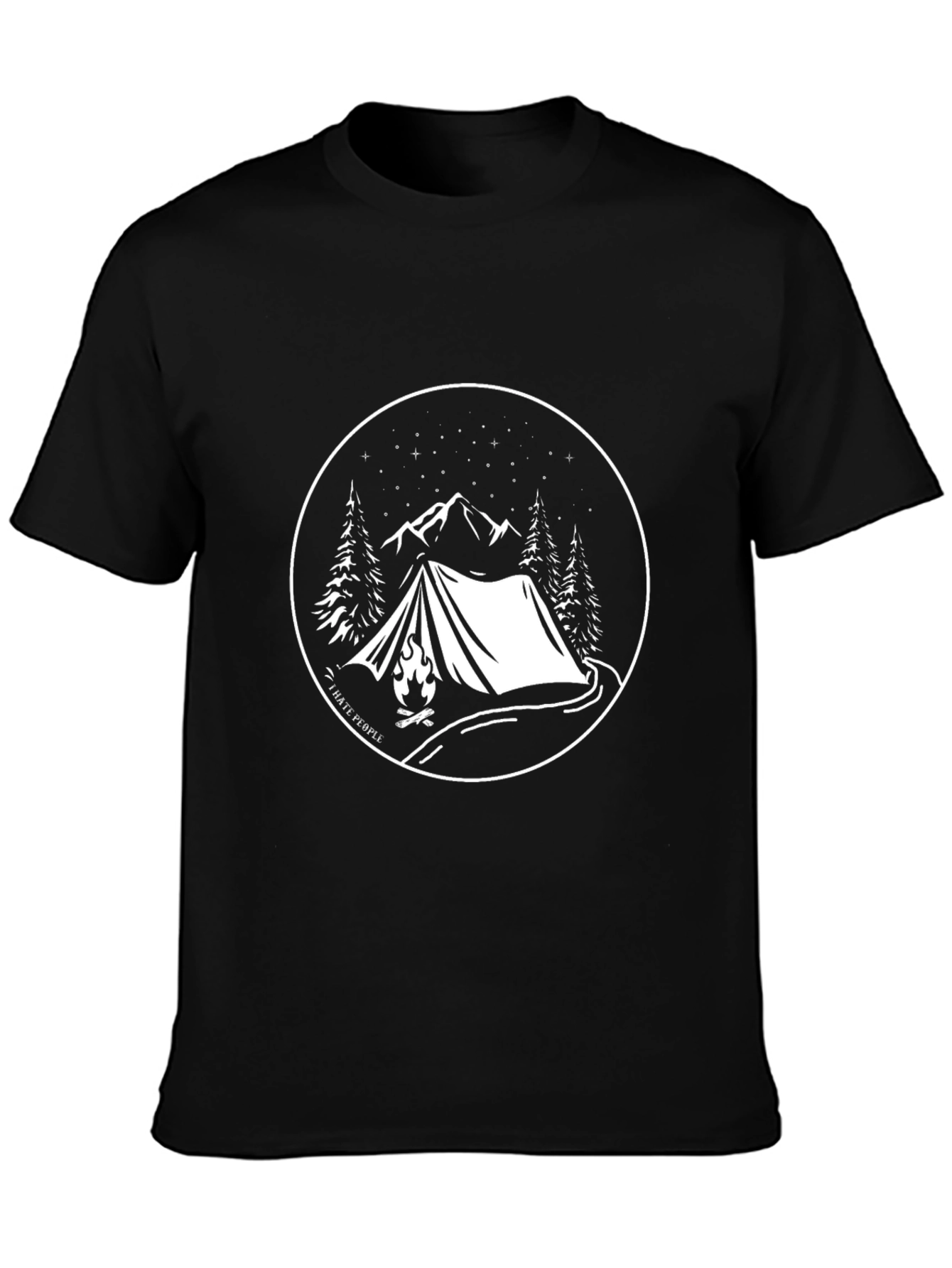 Camping Graphic Tee - I Hate People T-Shirt