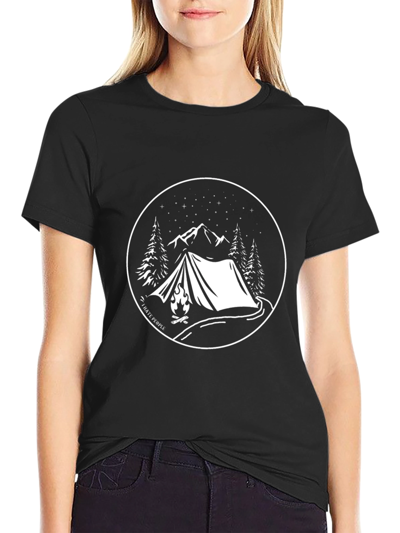 Camping Graphic Tee - I Hate People T-Shirt