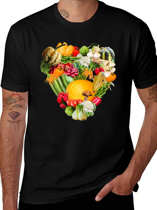 Vegetable Heart Graphic T-Shirt