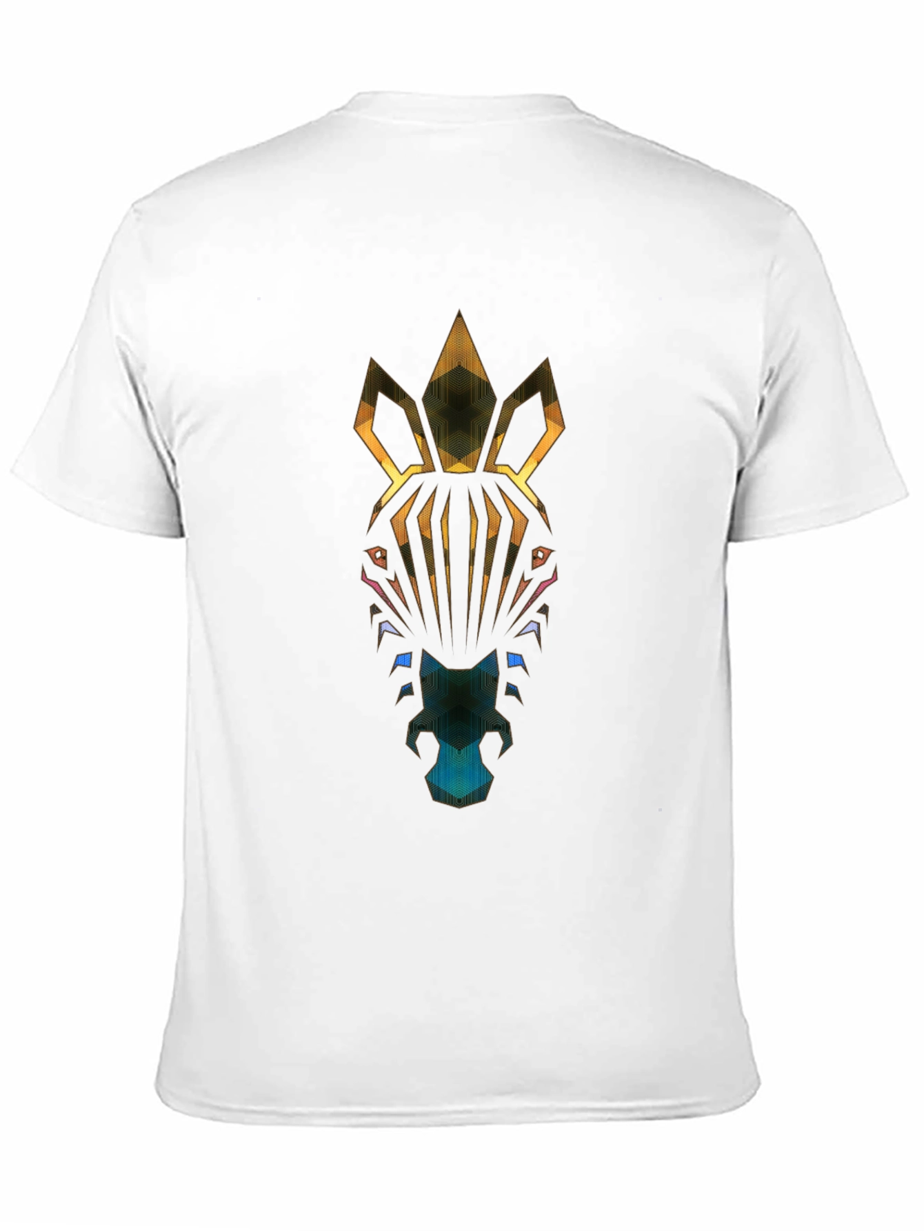 Abstract Zebra Graphic T-Shirt - Mens Black Tee