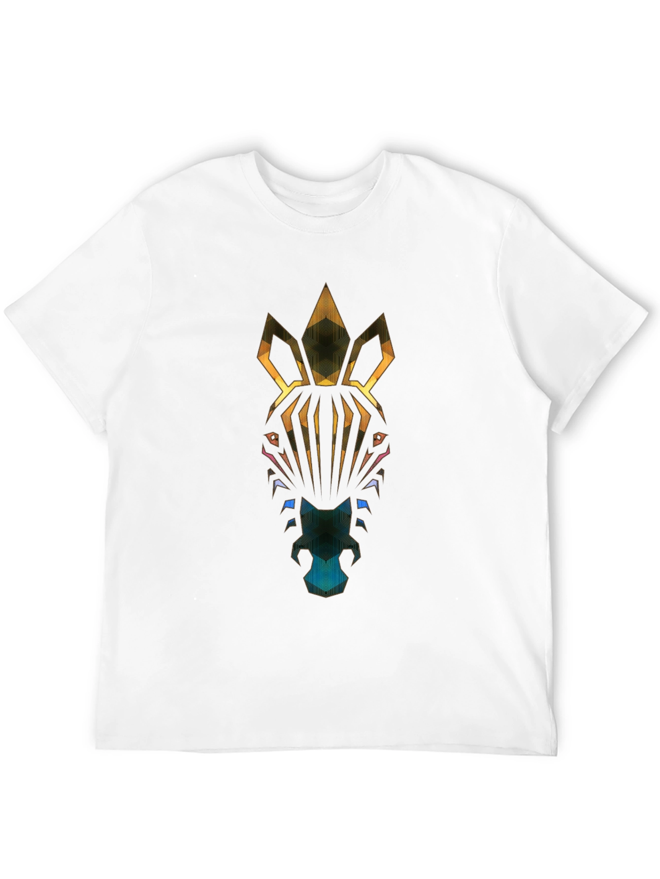 Abstract Zebra Graphic T-Shirt - Mens Black Tee