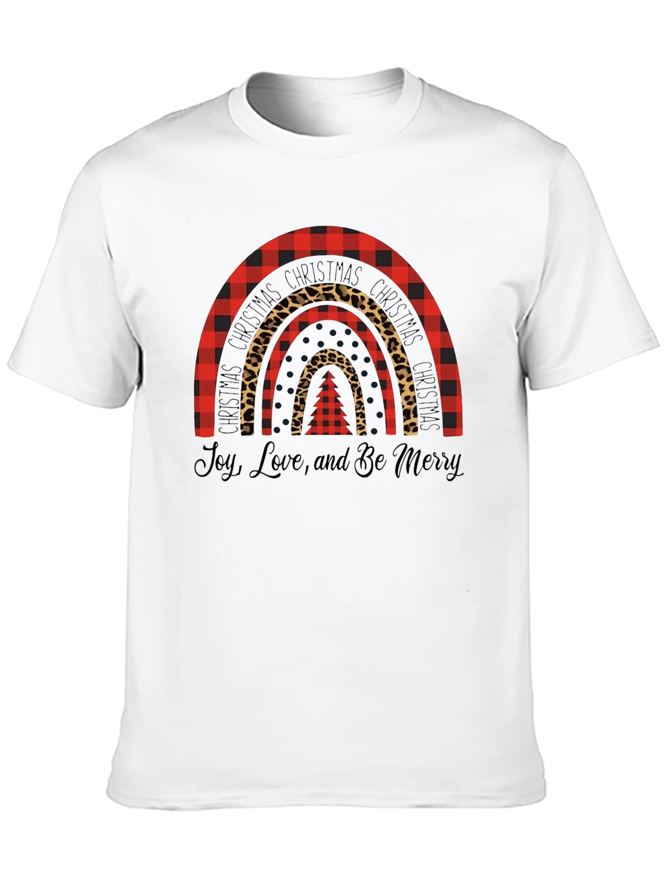 Joy Love and Be Merry Christmas Rainbow T-Shirt