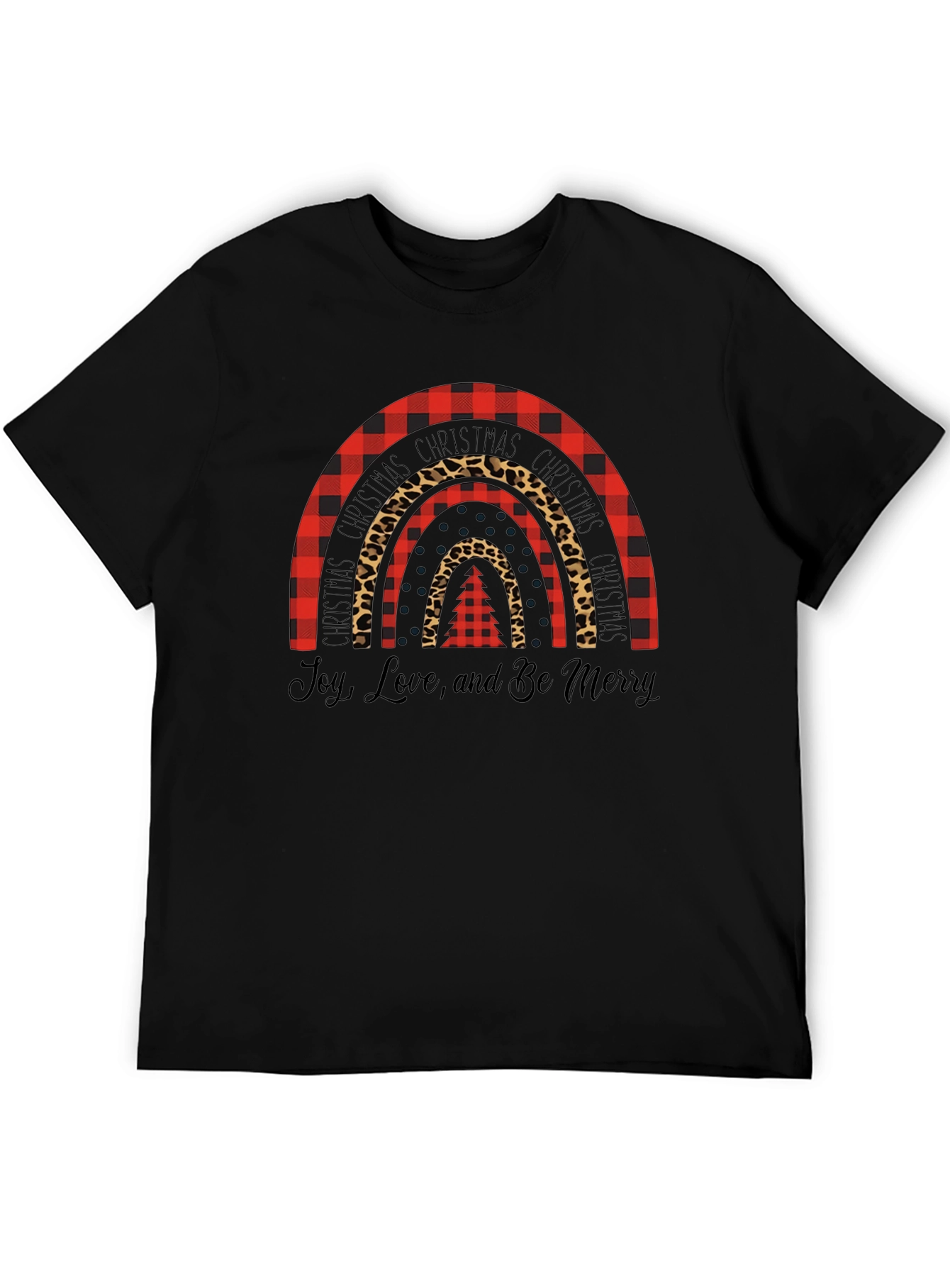 Joy Love and Be Merry Christmas Rainbow T-Shirt
