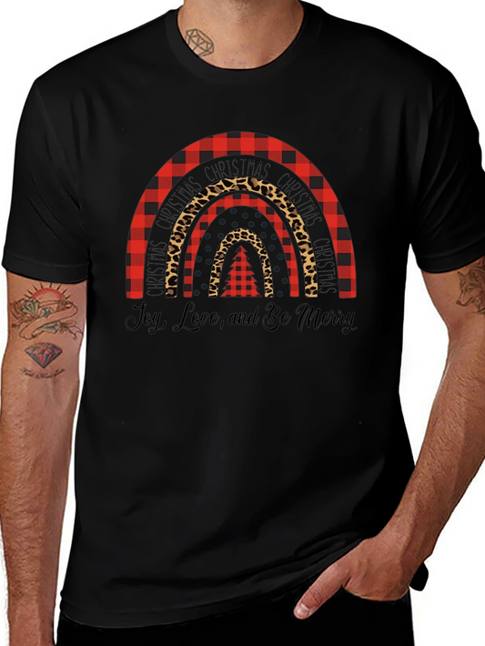 Joy Love and Be Merry Christmas Rainbow T-Shirt
