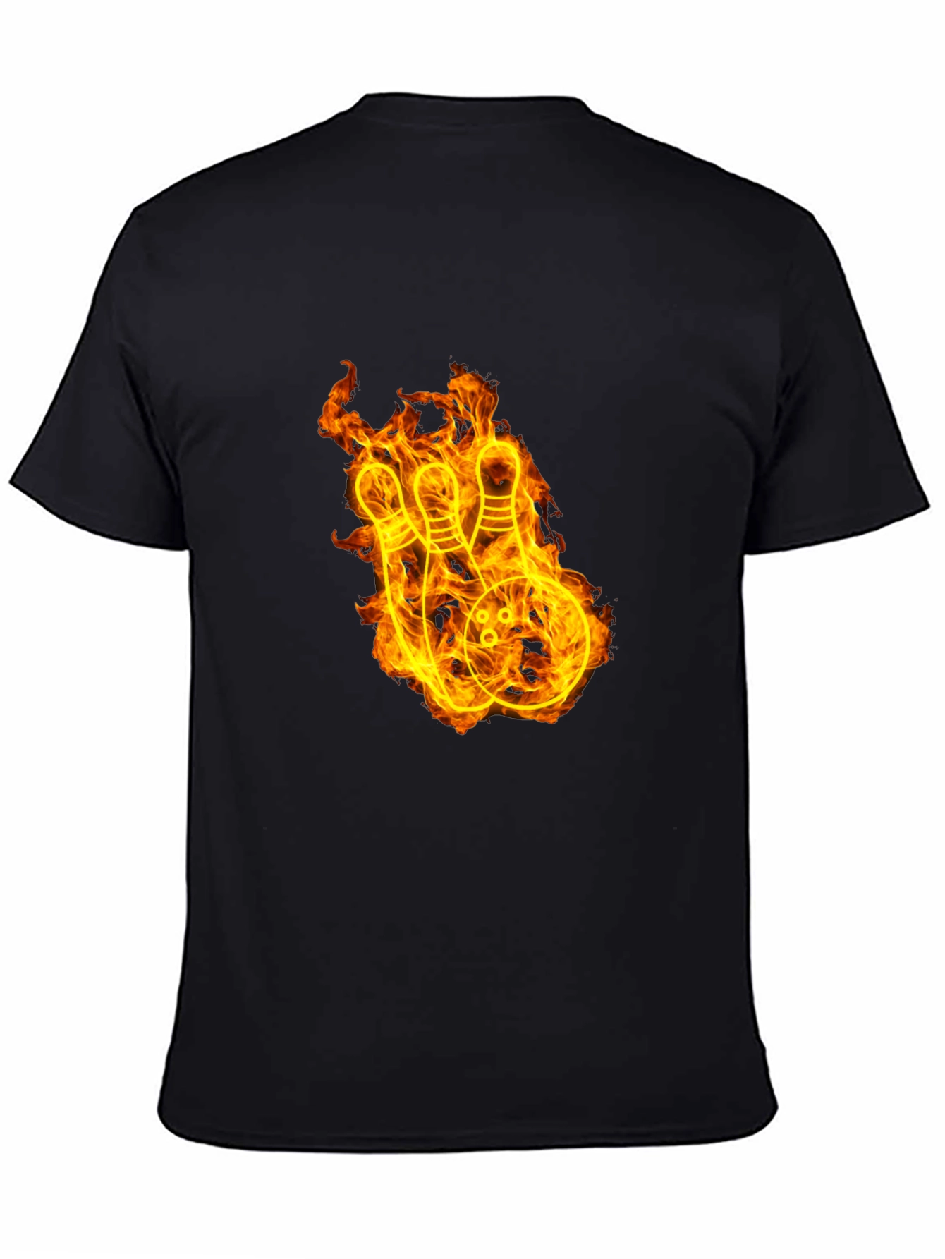 Fiery Bowling Strike Graphic Tee