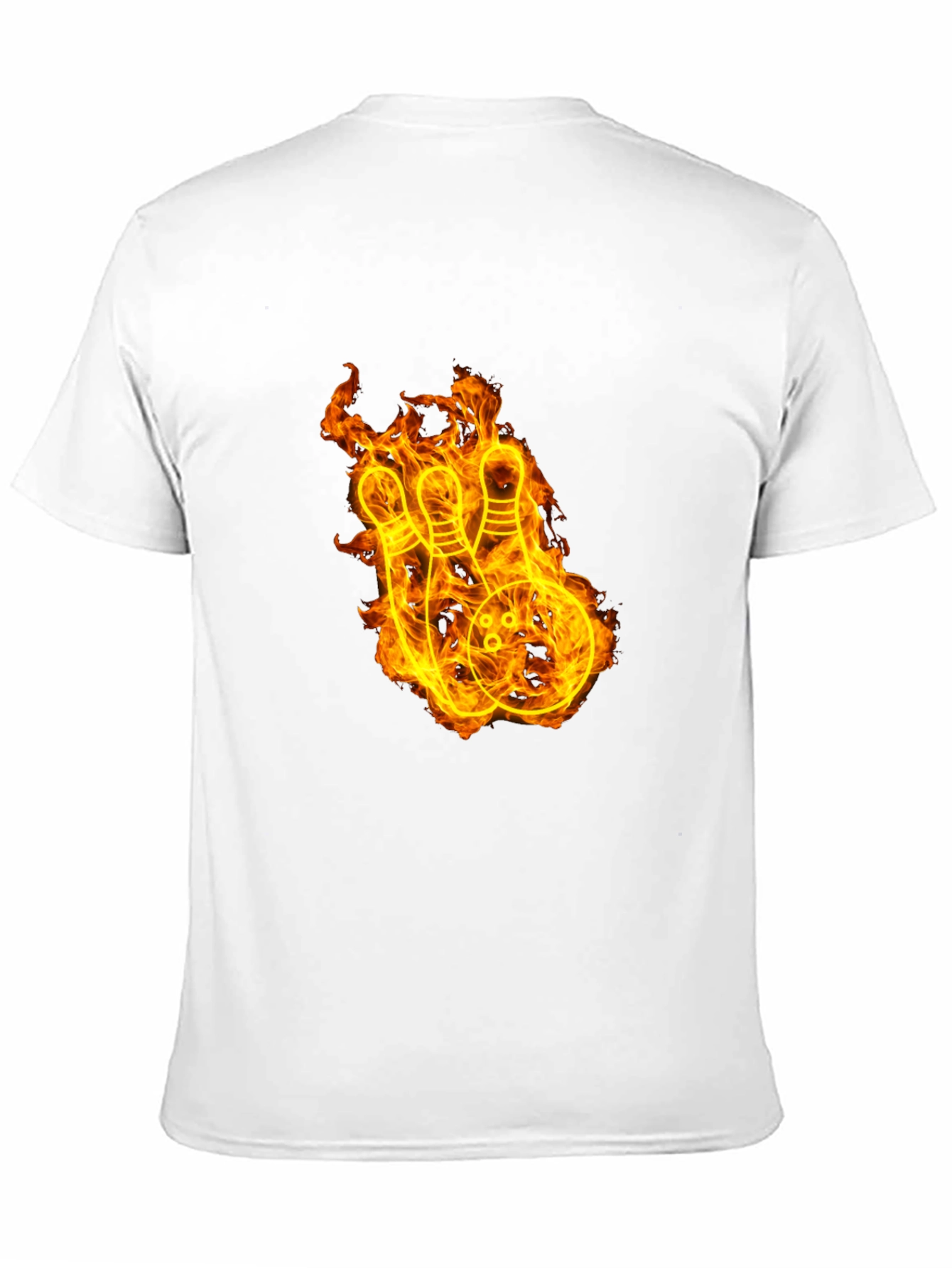 Fiery Bowling Strike Graphic Tee