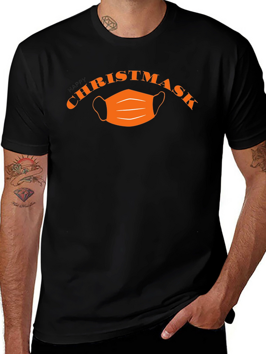 Happy Christmask Black T-Shirt