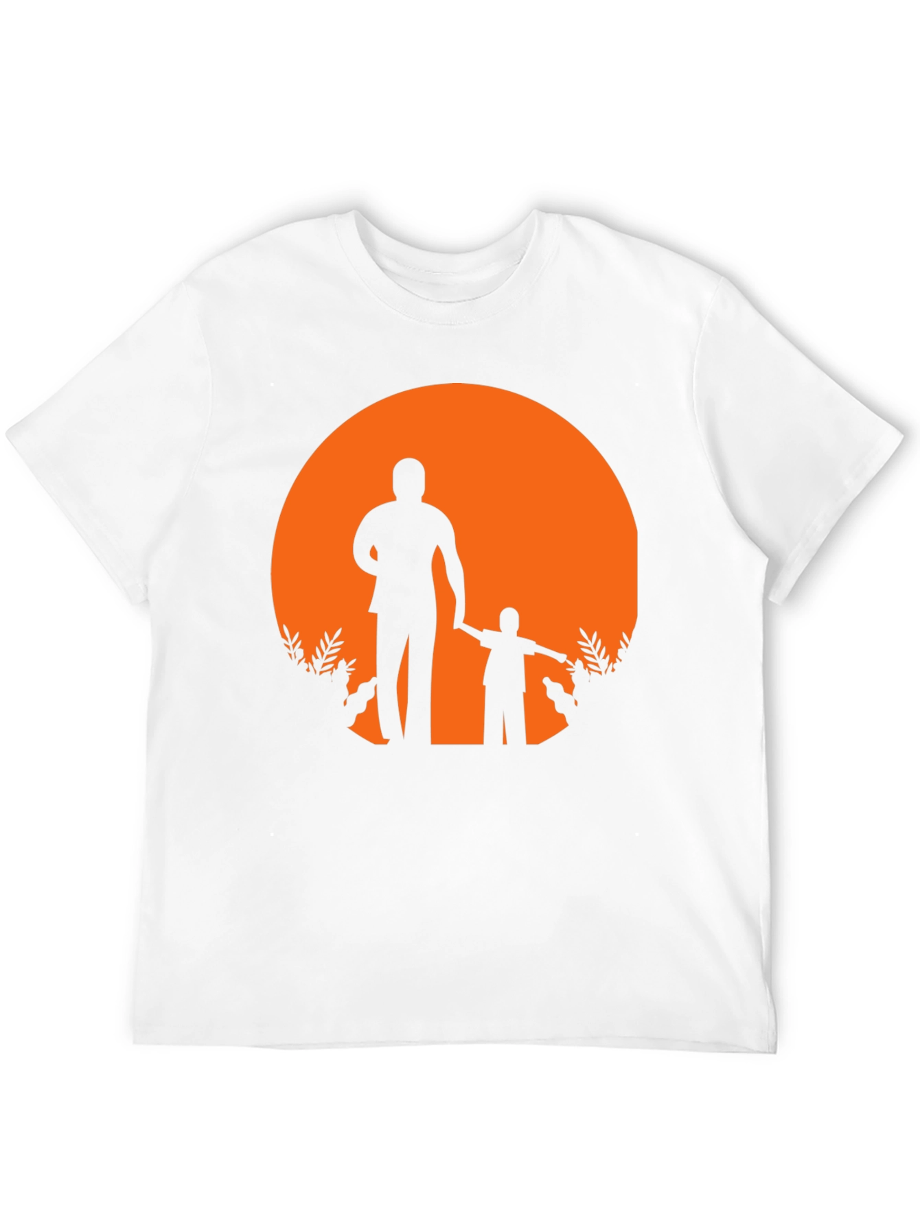 Father and Son Silhouette Graphic Tee - Black