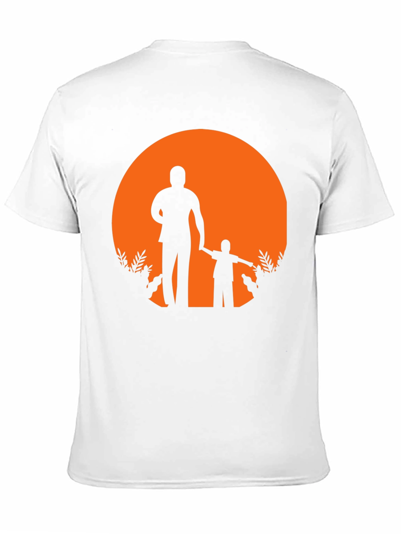 Father and Son Silhouette Graphic Tee - Black