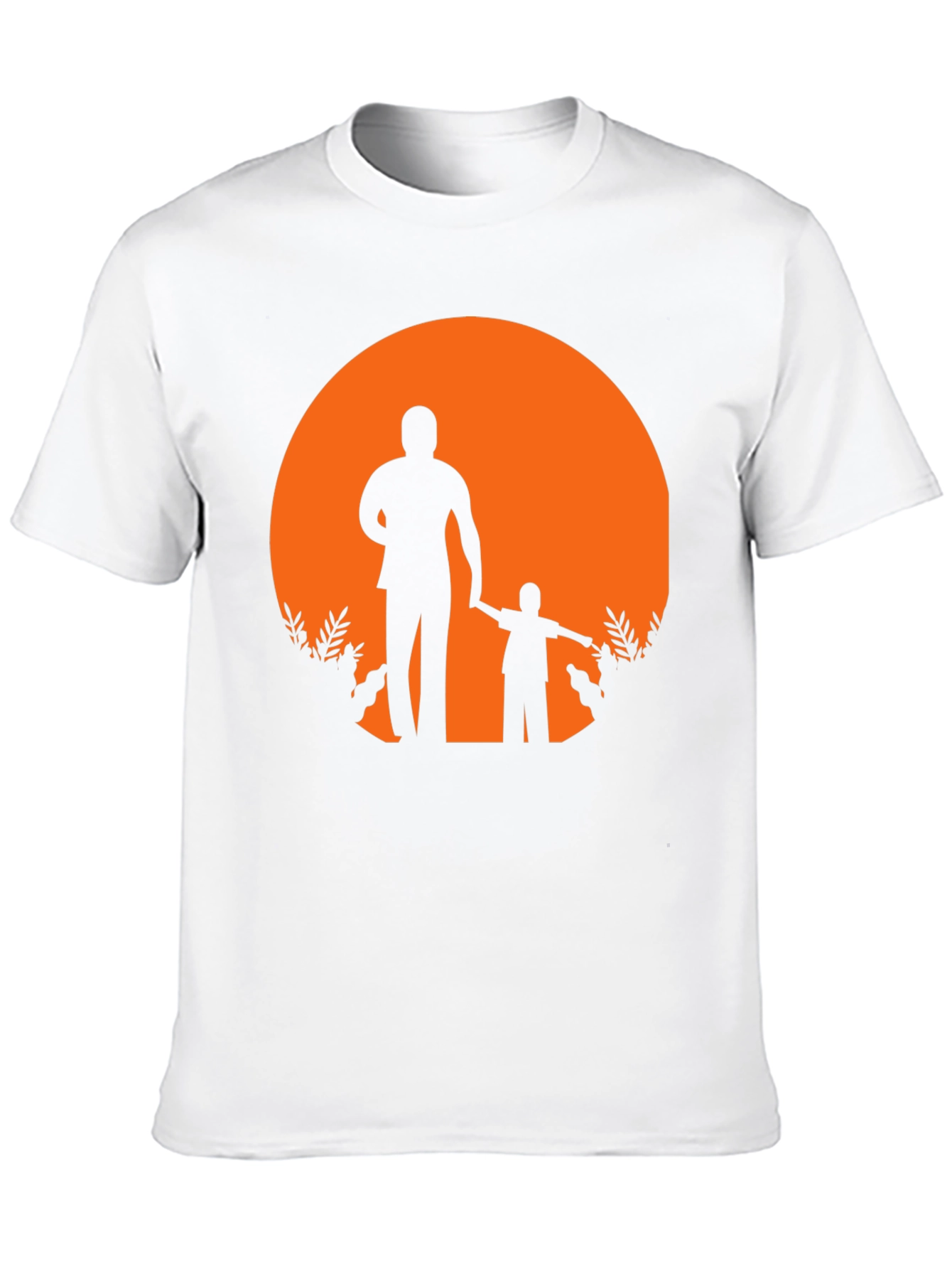 Father and Son Silhouette Graphic Tee - Black