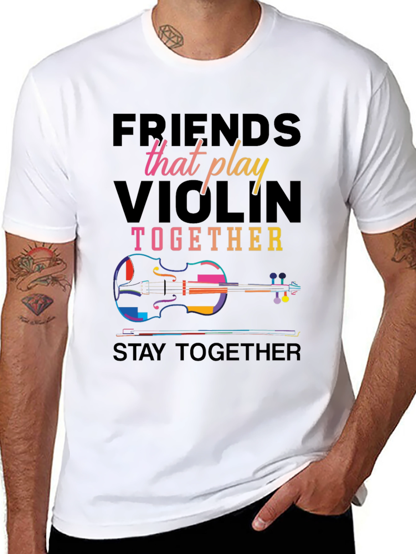 Friends Violin Music Graphic Tee