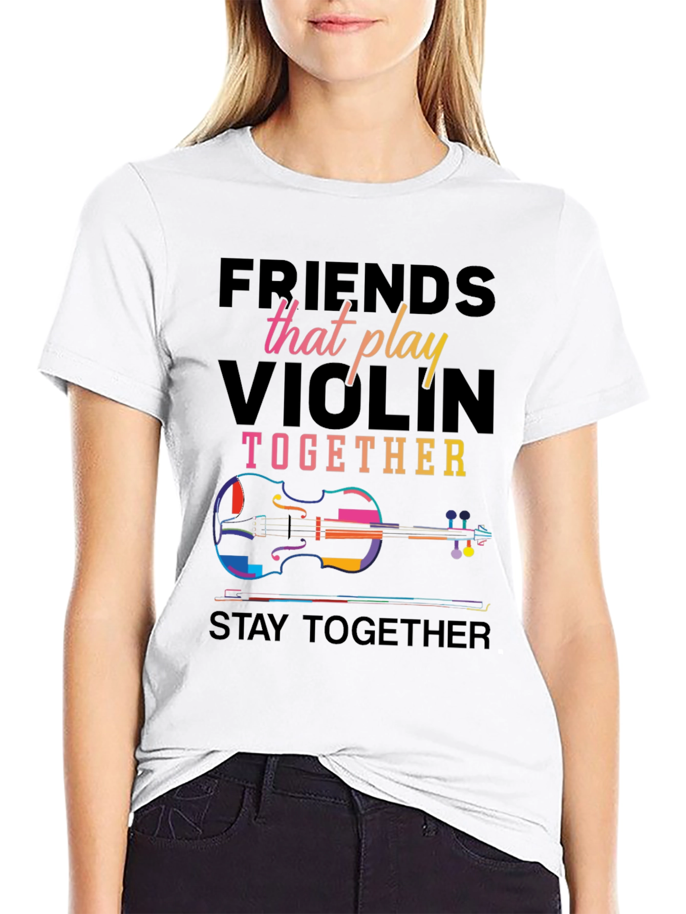 Friends Violin Music Graphic Tee