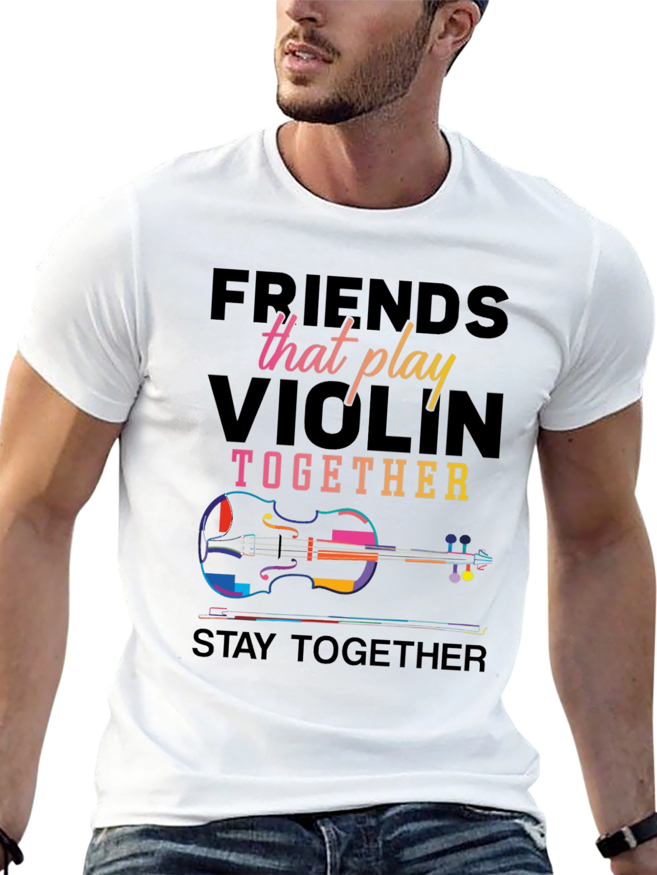 Friends Violin Music Graphic Tee