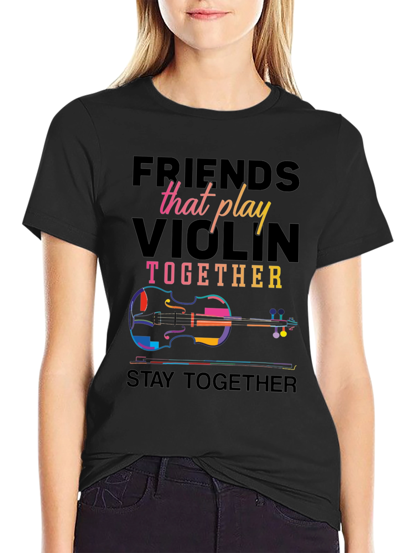 Friends Violin Music Graphic Tee