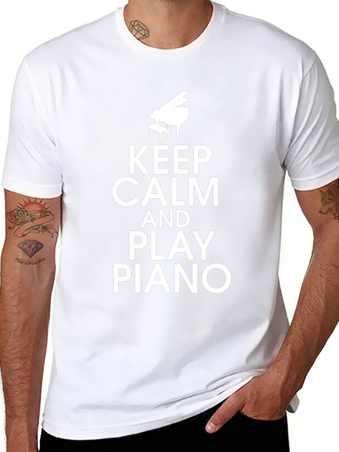 Keep Calm & Play Piano Graphic Tee