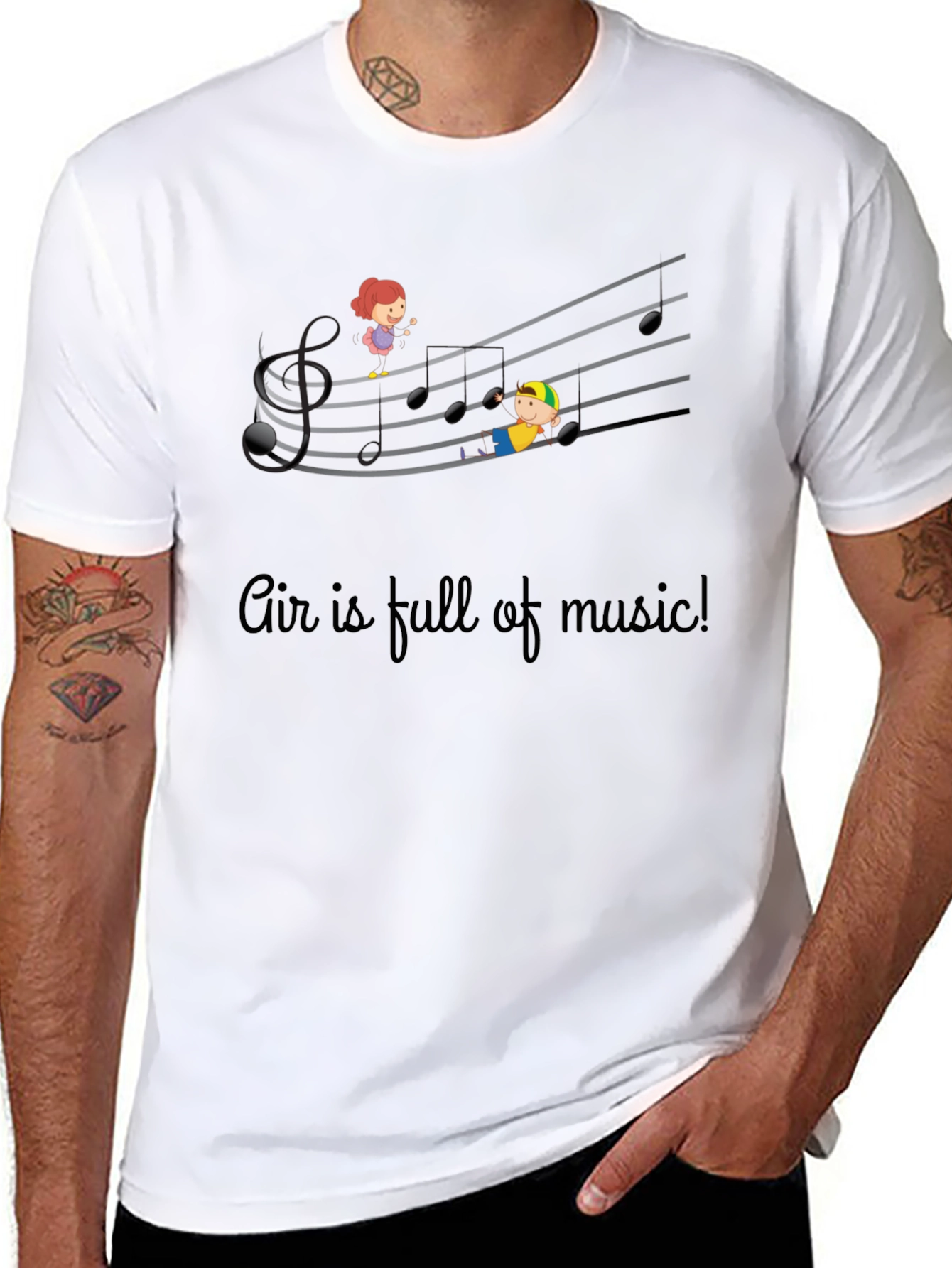 Musical Air T-Shirt - Kids On Staff Graphic Tee