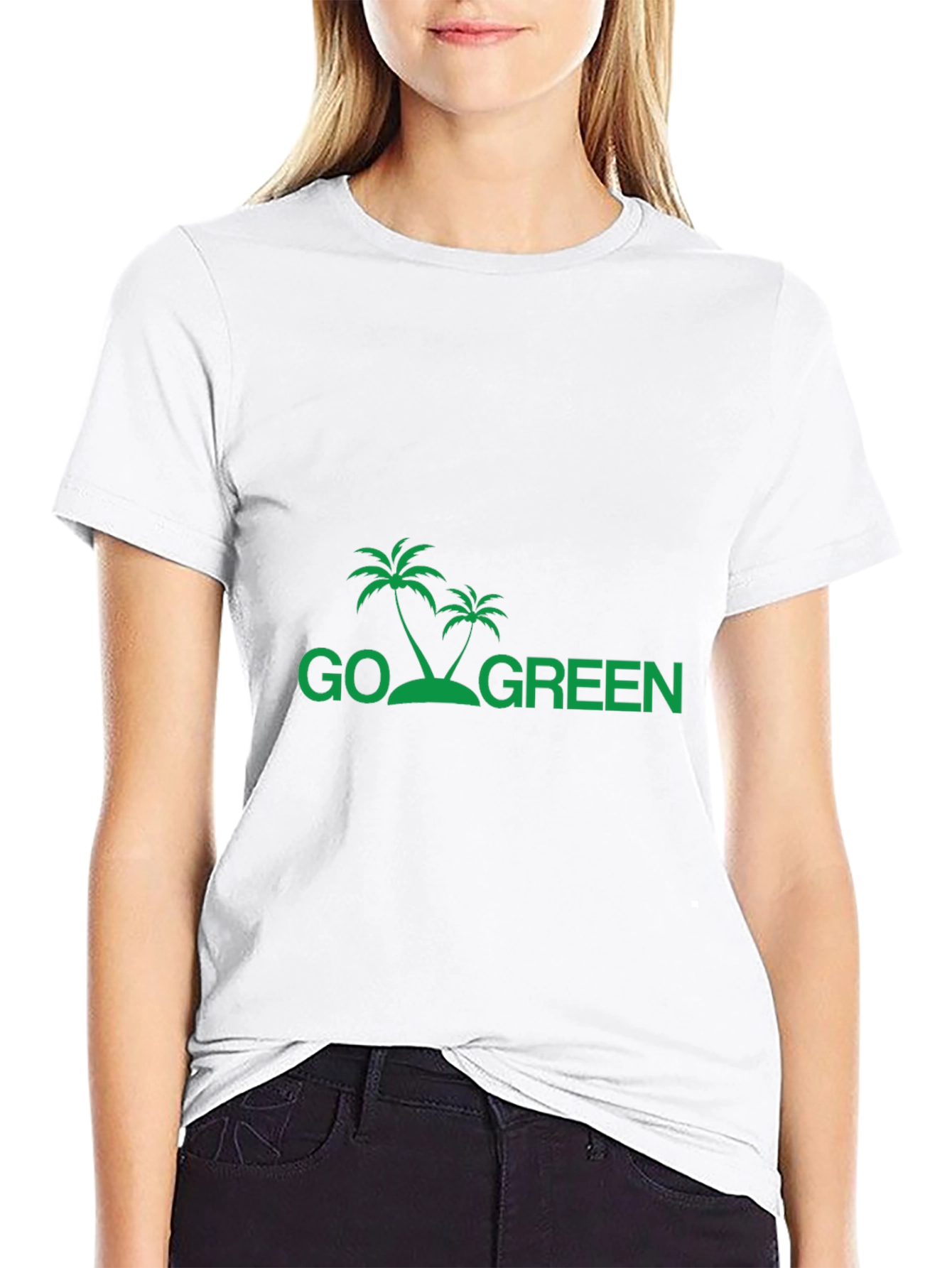 Go Green Palm Tree Graphic Tee