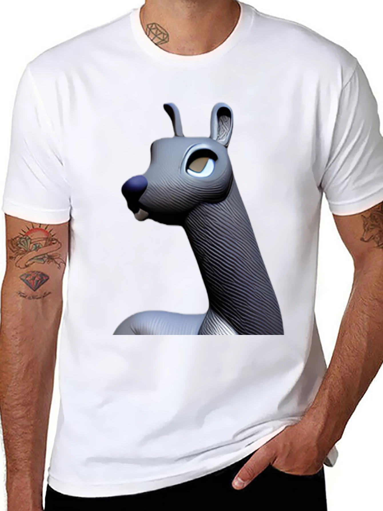 Alpaca Graphic T-Shirt - Unique 3D Design