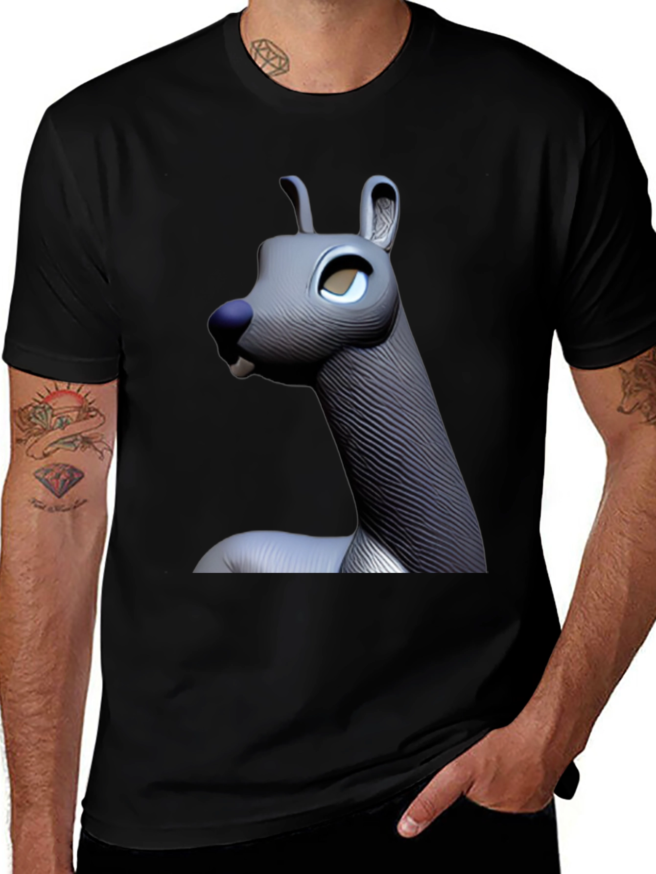 Alpaca Graphic T-Shirt - Unique 3D Design