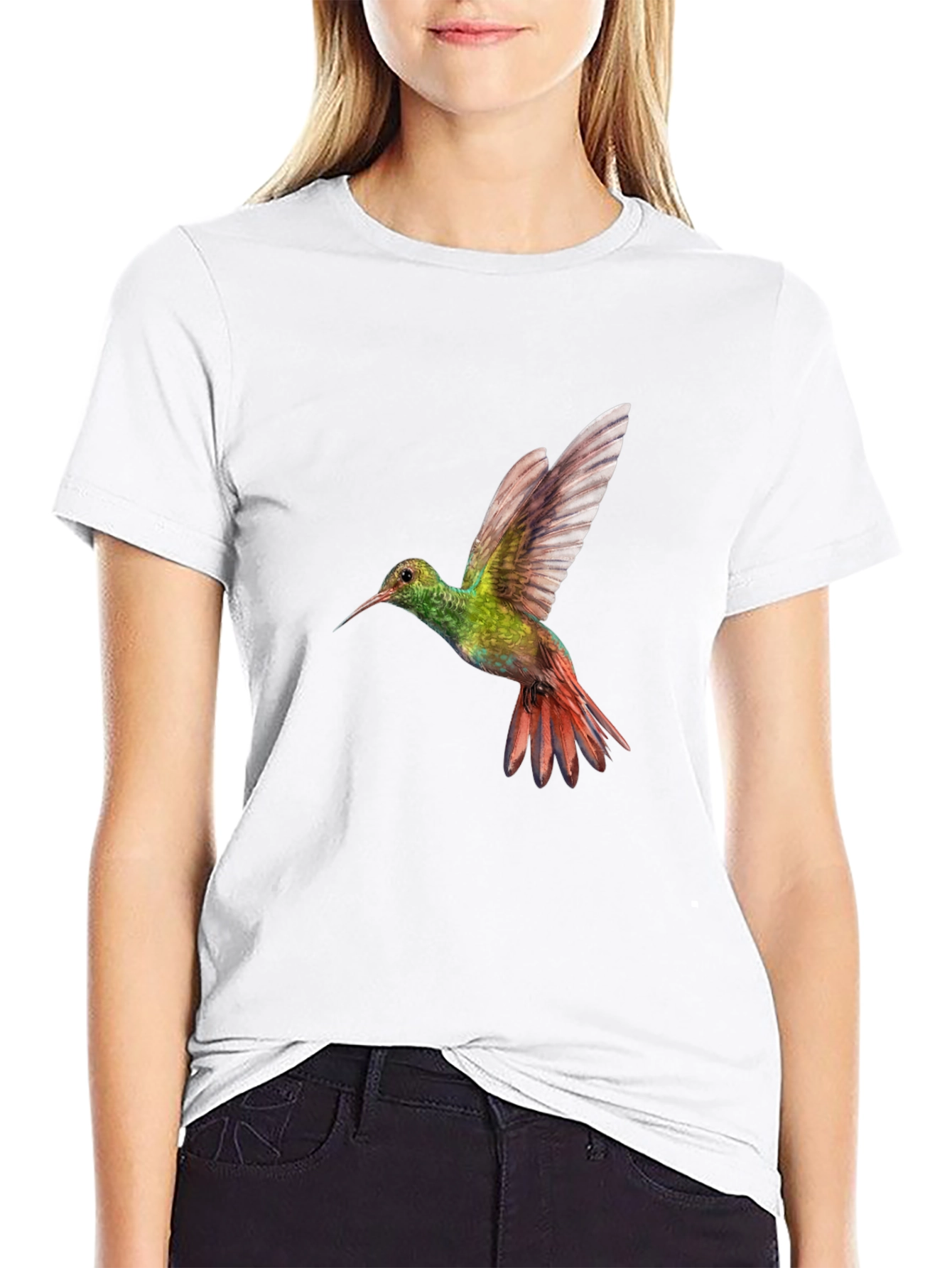 Hummingbird Graphic Black T-Shirt
