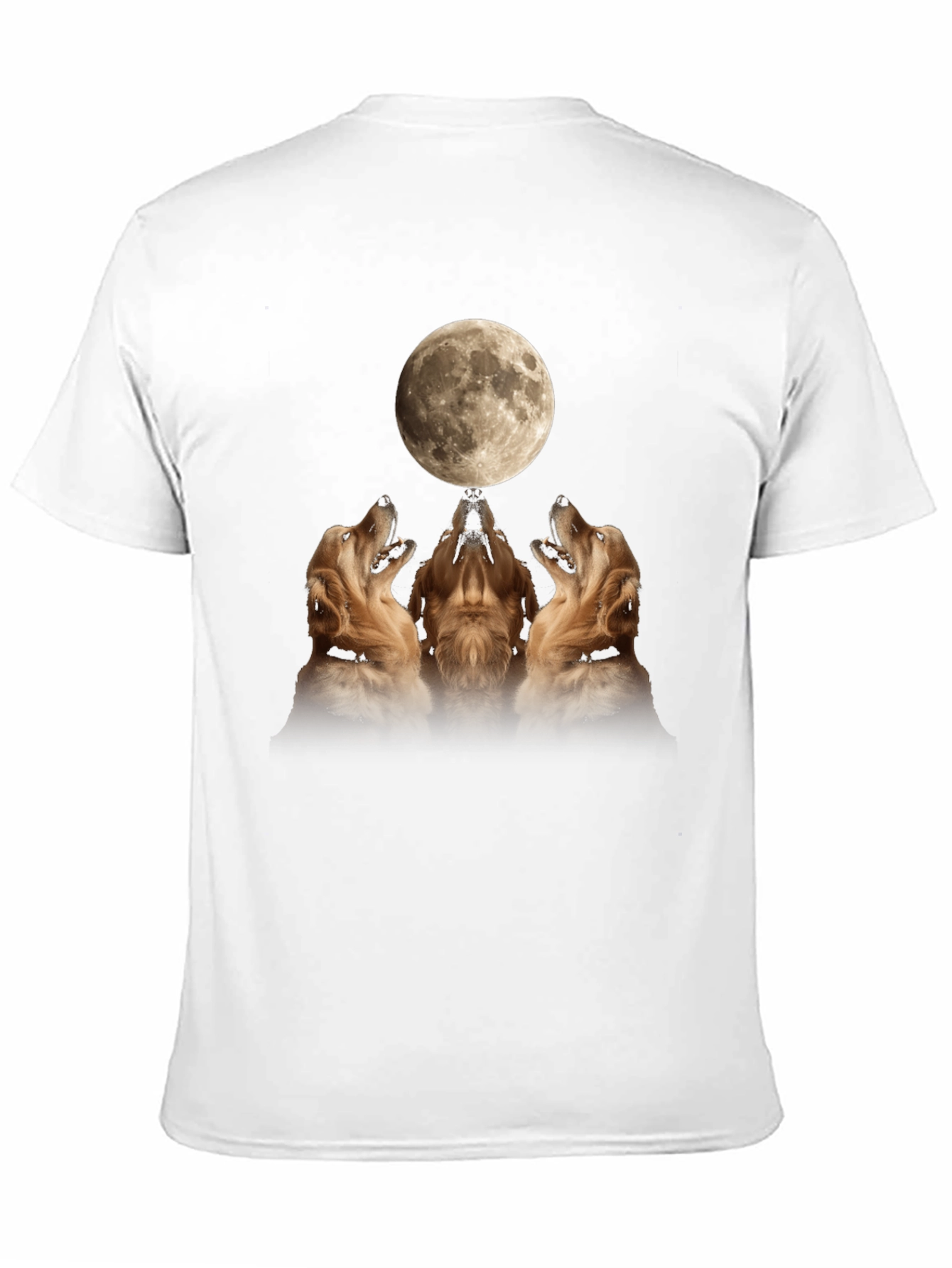 Golden Retriever Moon Howl Graphic T-Shirt