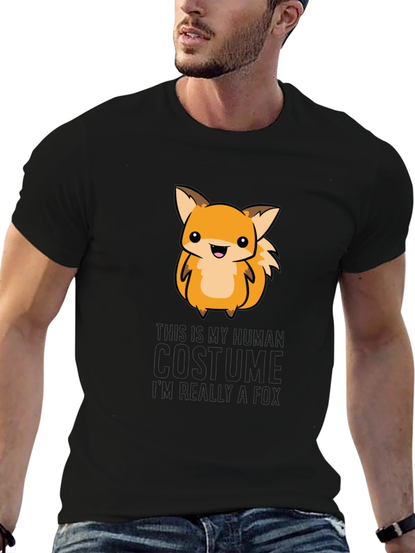 Cute Fox Costume Graphic T-Shirt