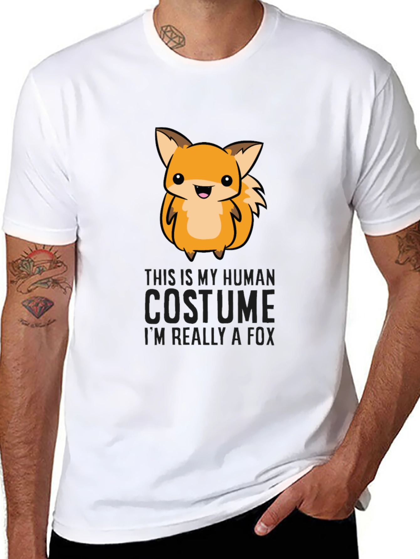 Cute Fox Costume Graphic T-Shirt