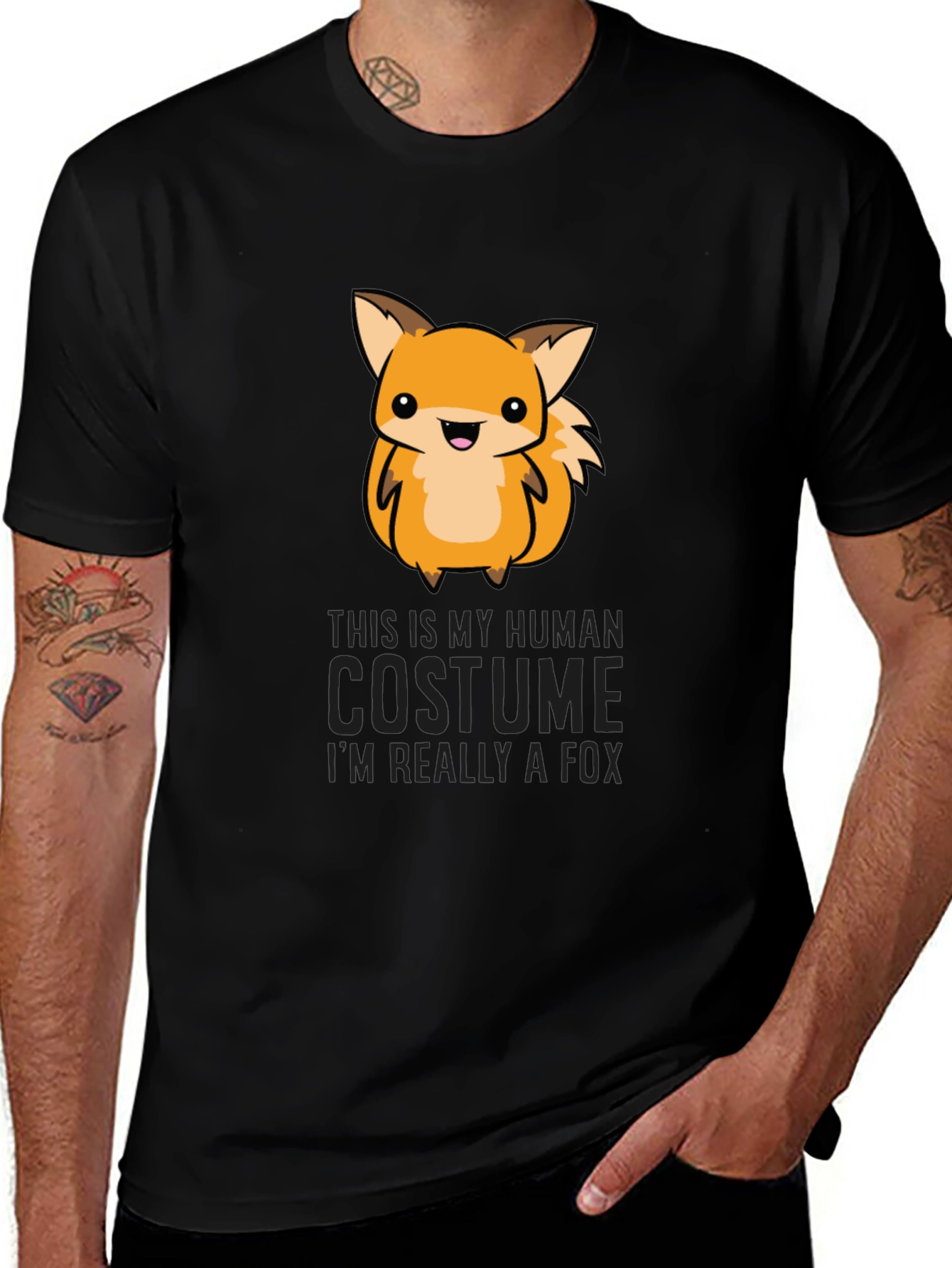 Cute Fox Costume Graphic T-Shirt
