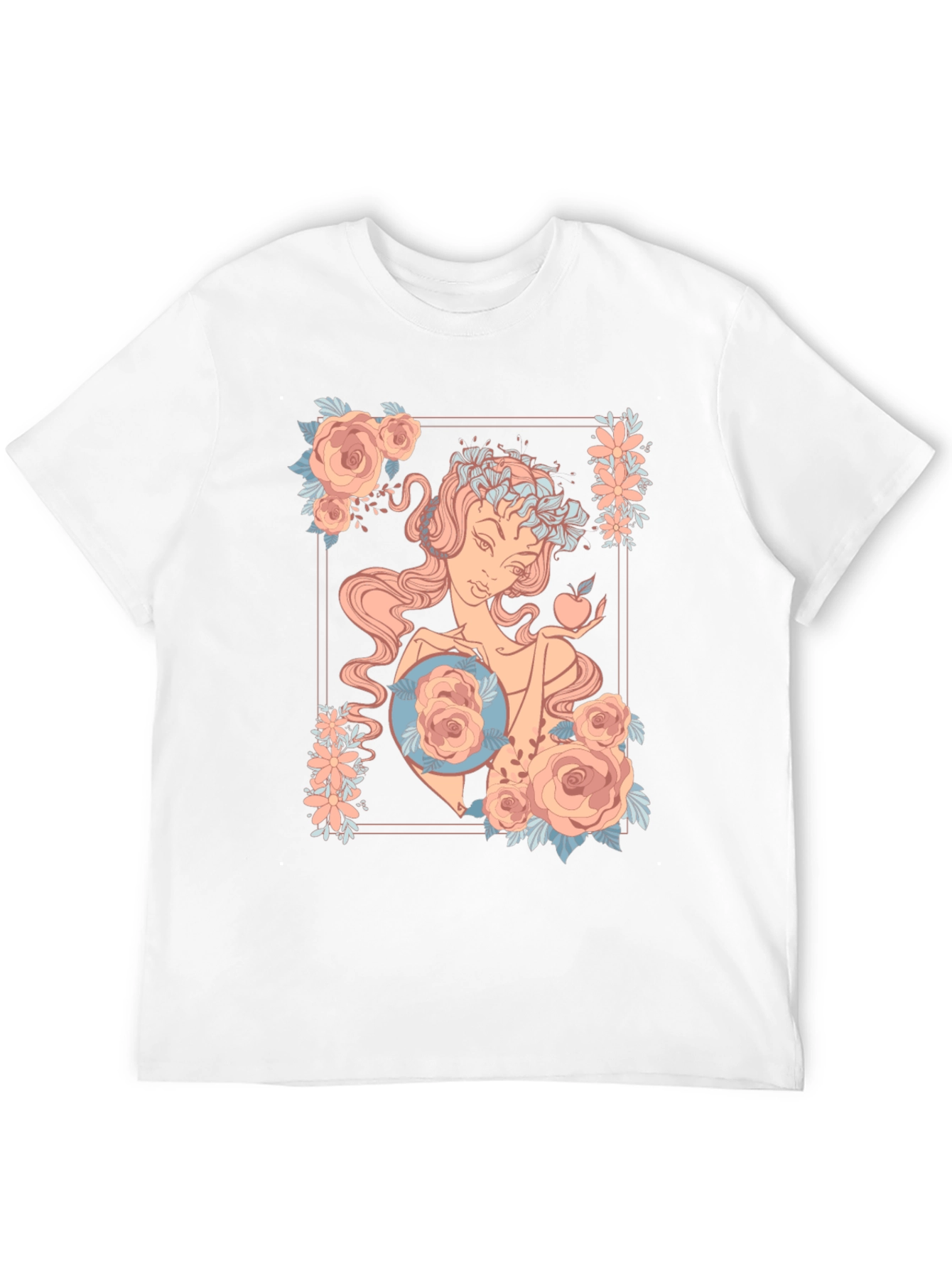 Floral Goddess Graphic Black T-Shirt