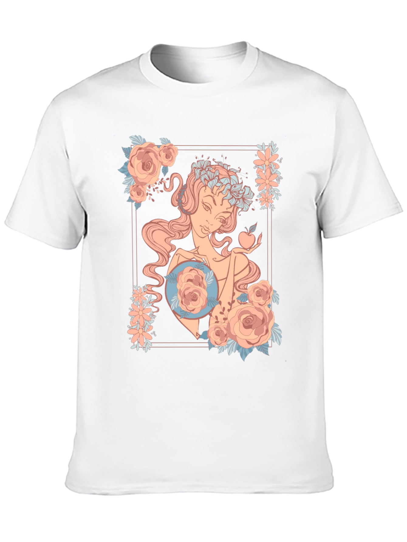 Floral Goddess Graphic Black T-Shirt