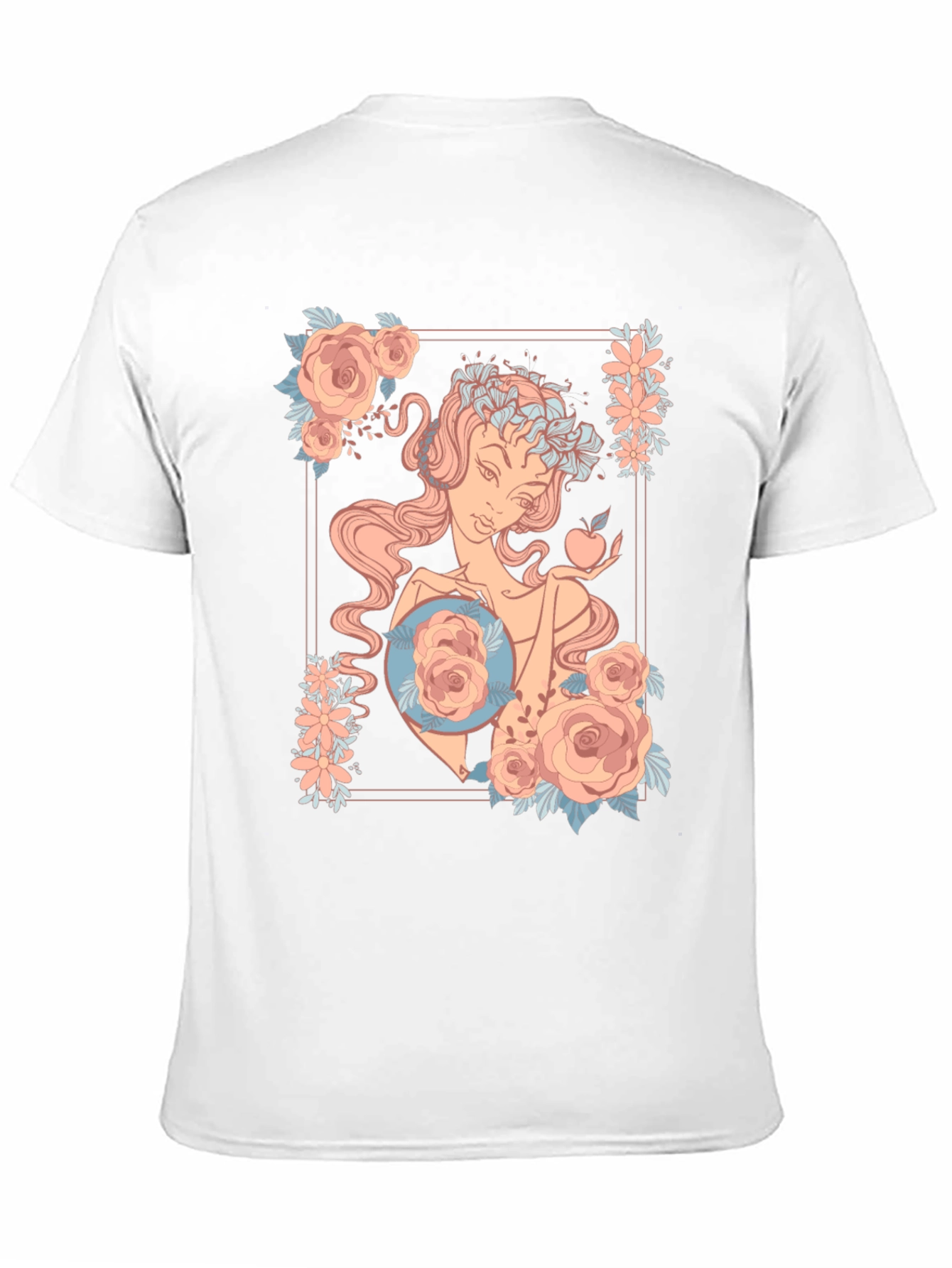 Floral Goddess Graphic Black T-Shirt