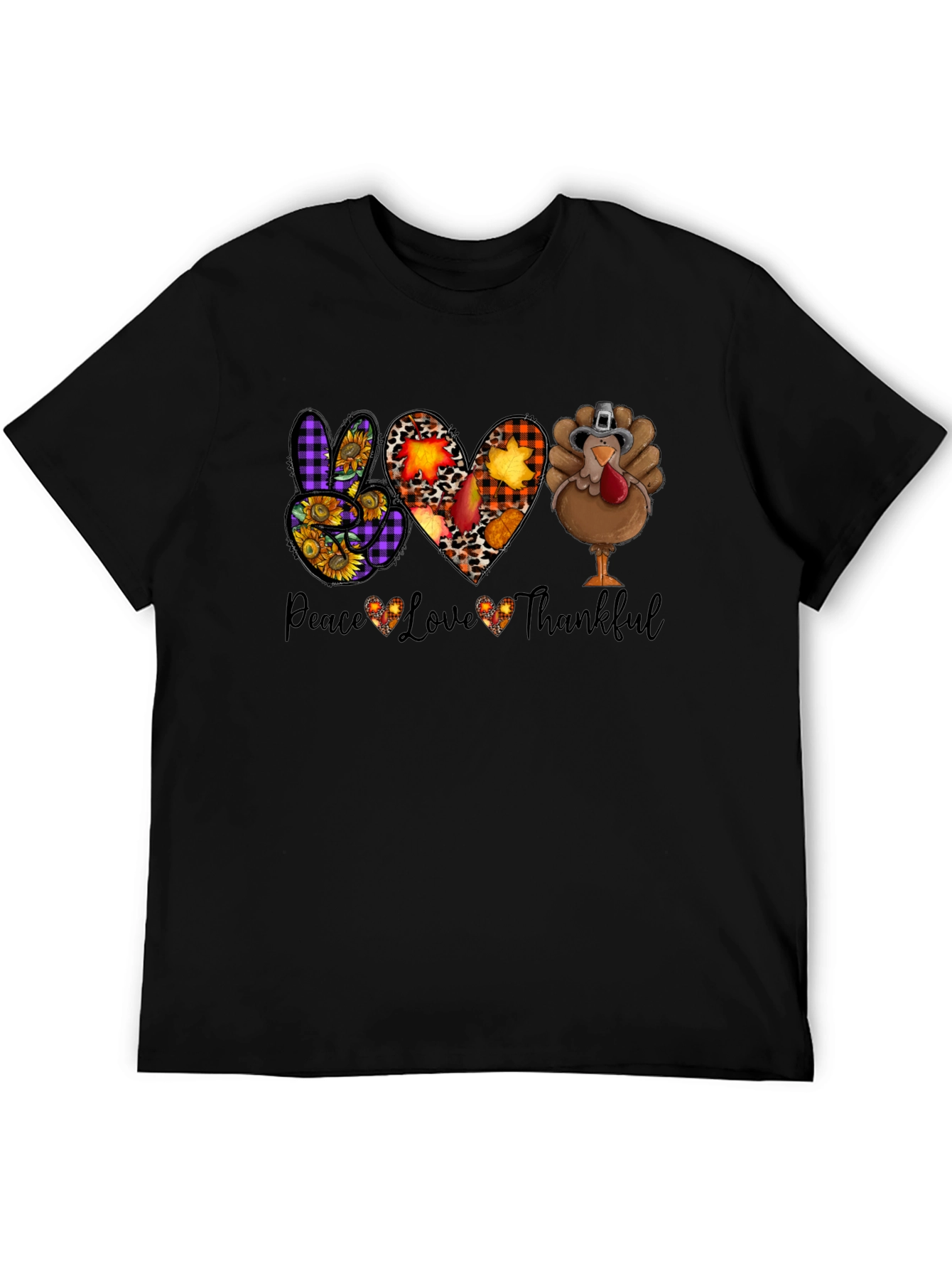 Peace Love Thankful Thanksgiving T-Shirt