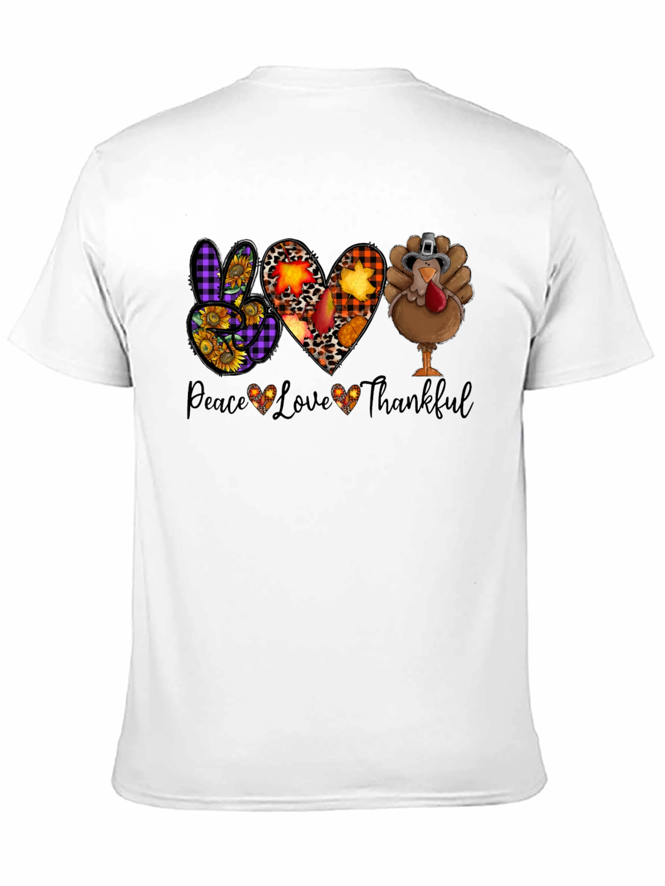 Peace Love Thankful Thanksgiving T-Shirt