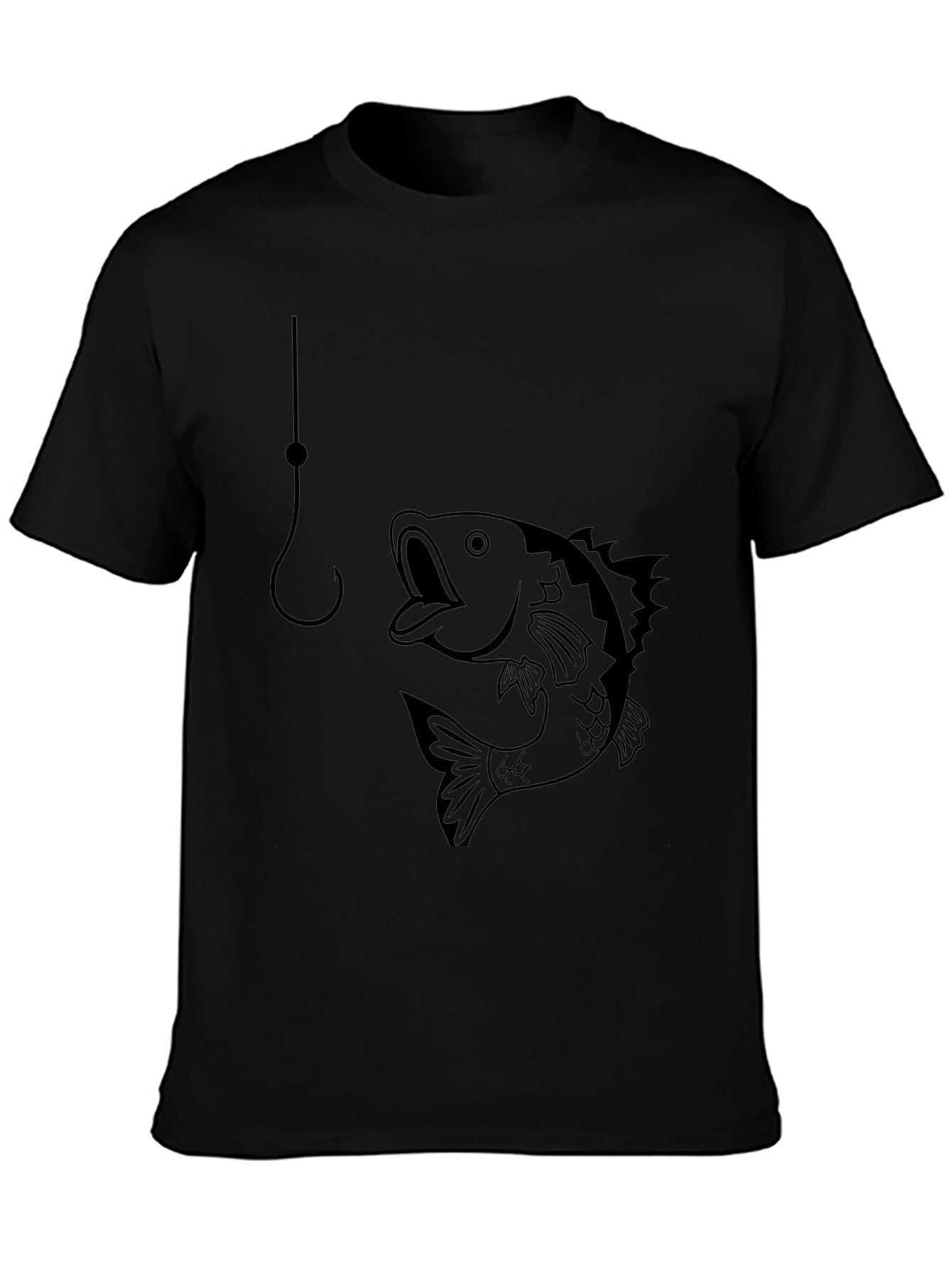 Fishing T-Shirt: Hooked Fish Design