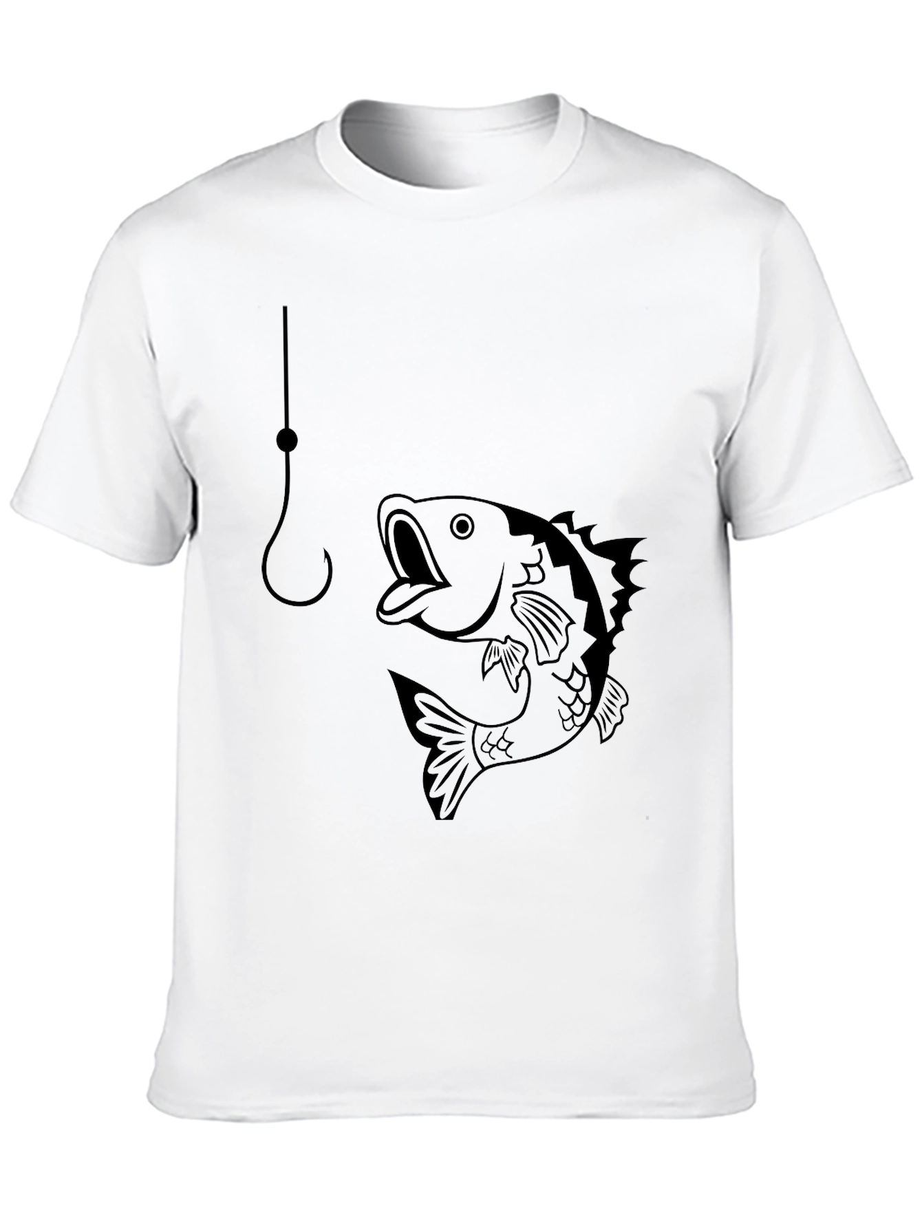 Fishing T-Shirt: Hooked Fish Design