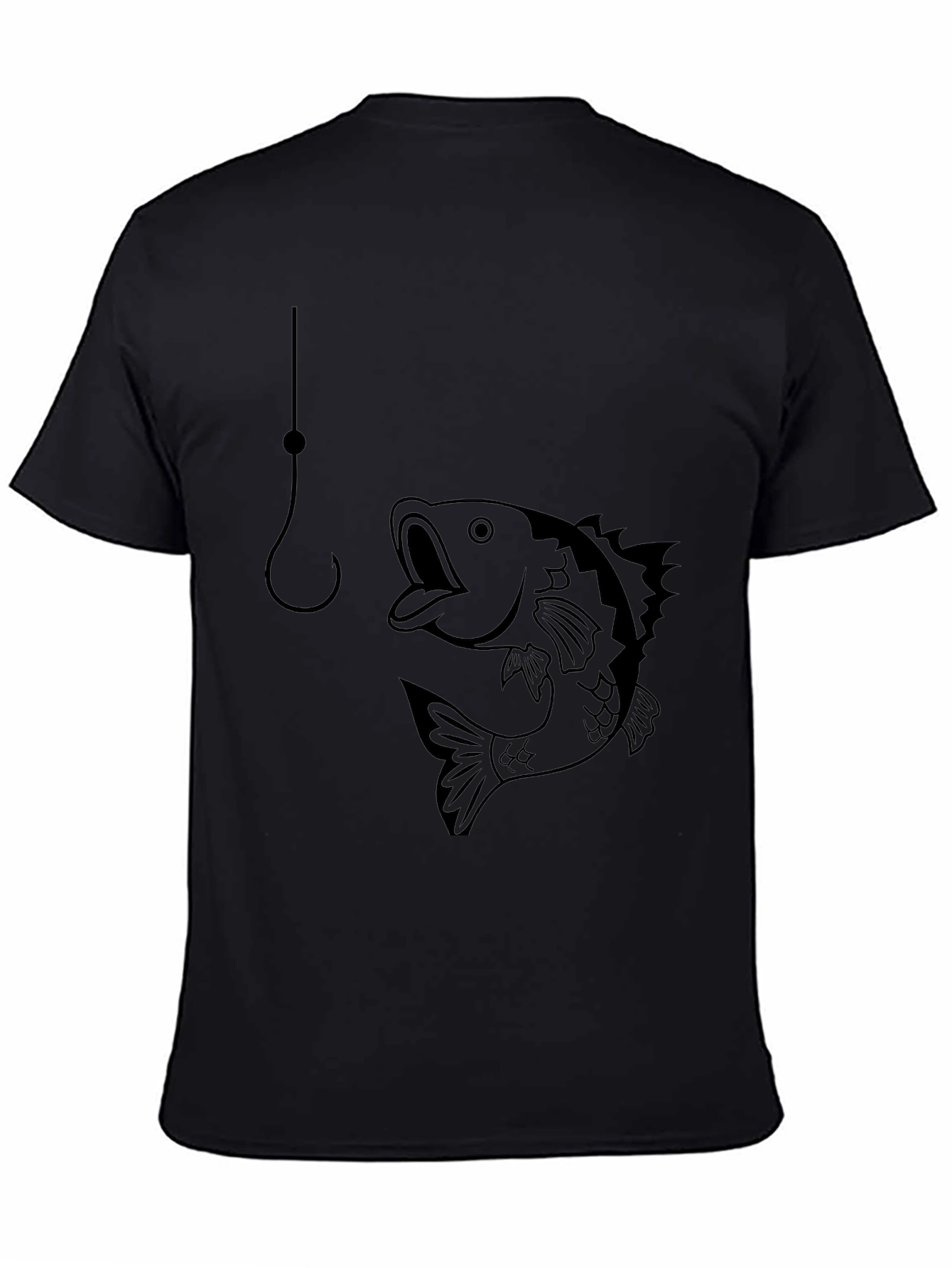 Fishing T-Shirt: Hooked Fish Design