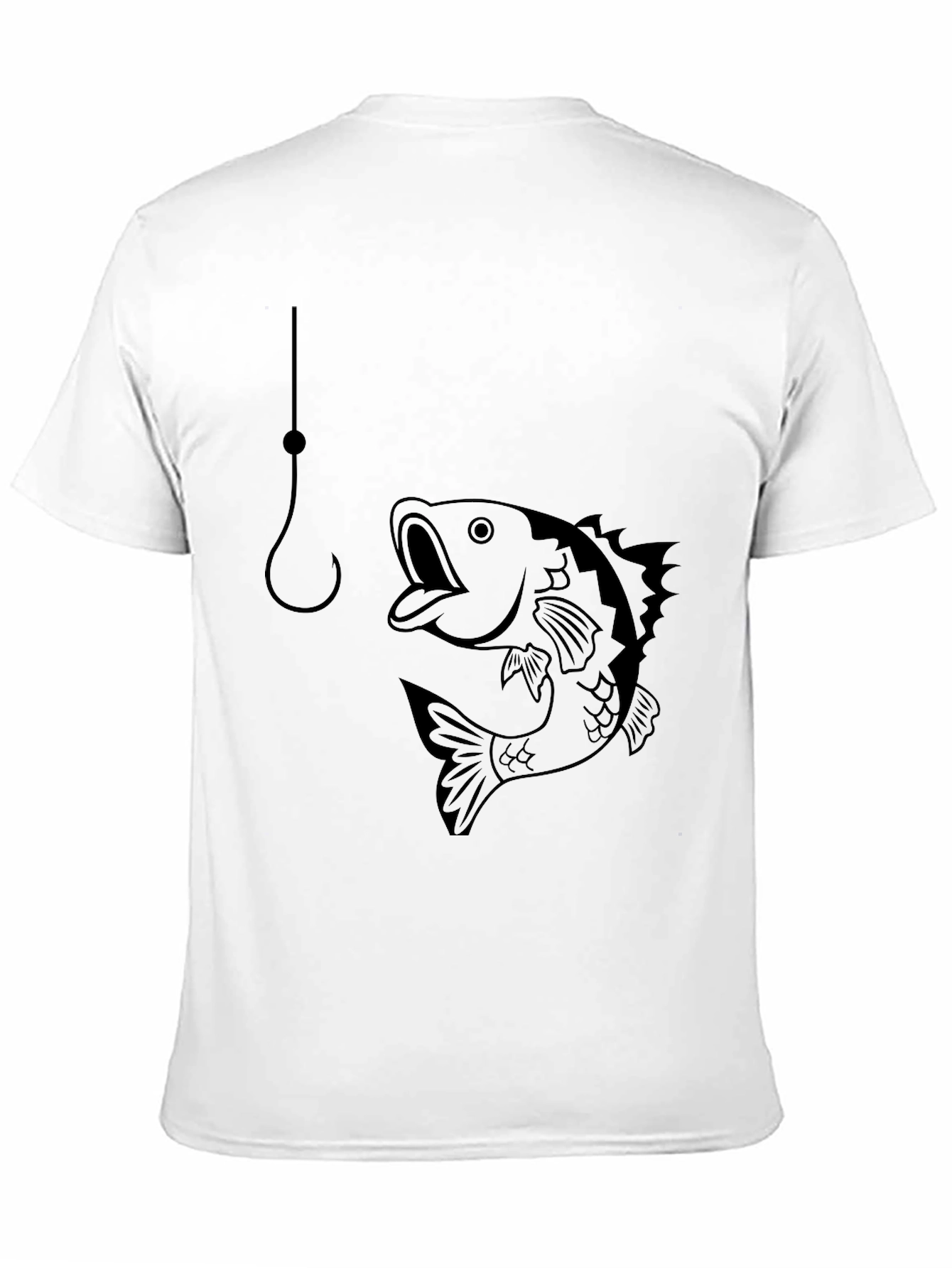 Fishing T-Shirt: Hooked Fish Design