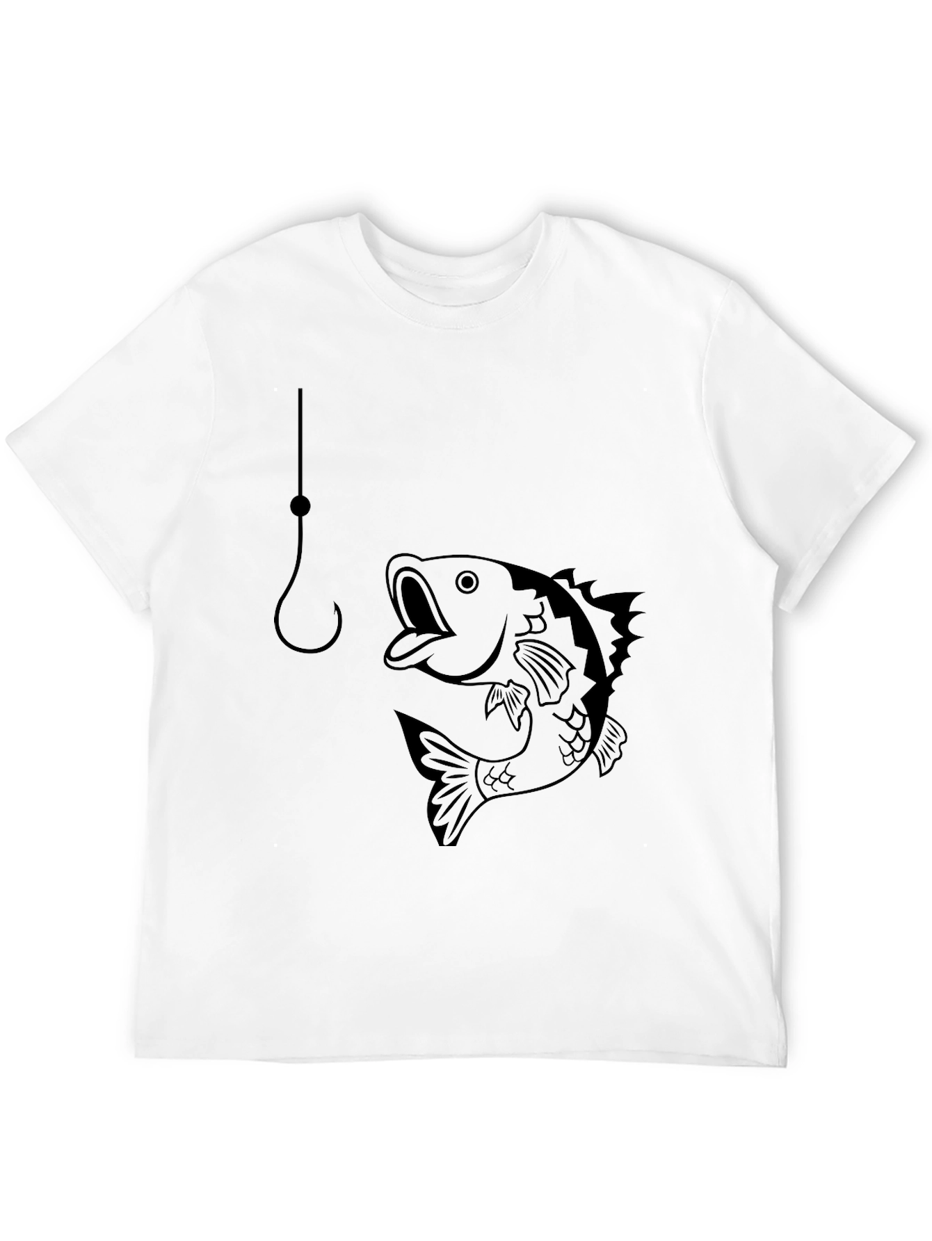 Fishing T-Shirt: Hooked Fish Design