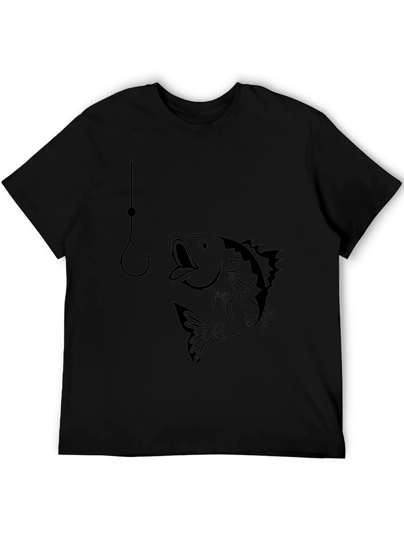 Fishing T-Shirt: Hooked Fish Design