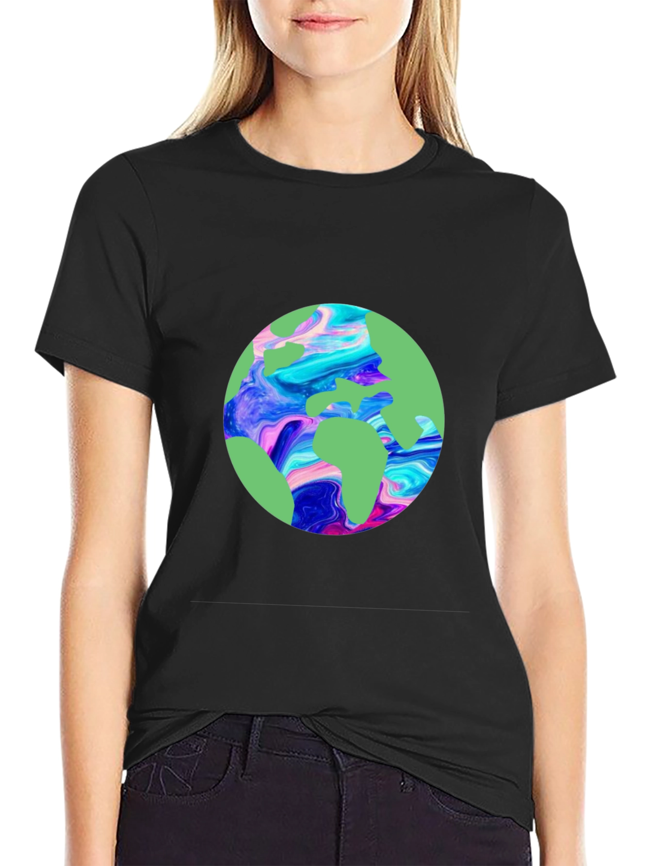 Earth Graphic Tee - Black Unisex T-Shirt
