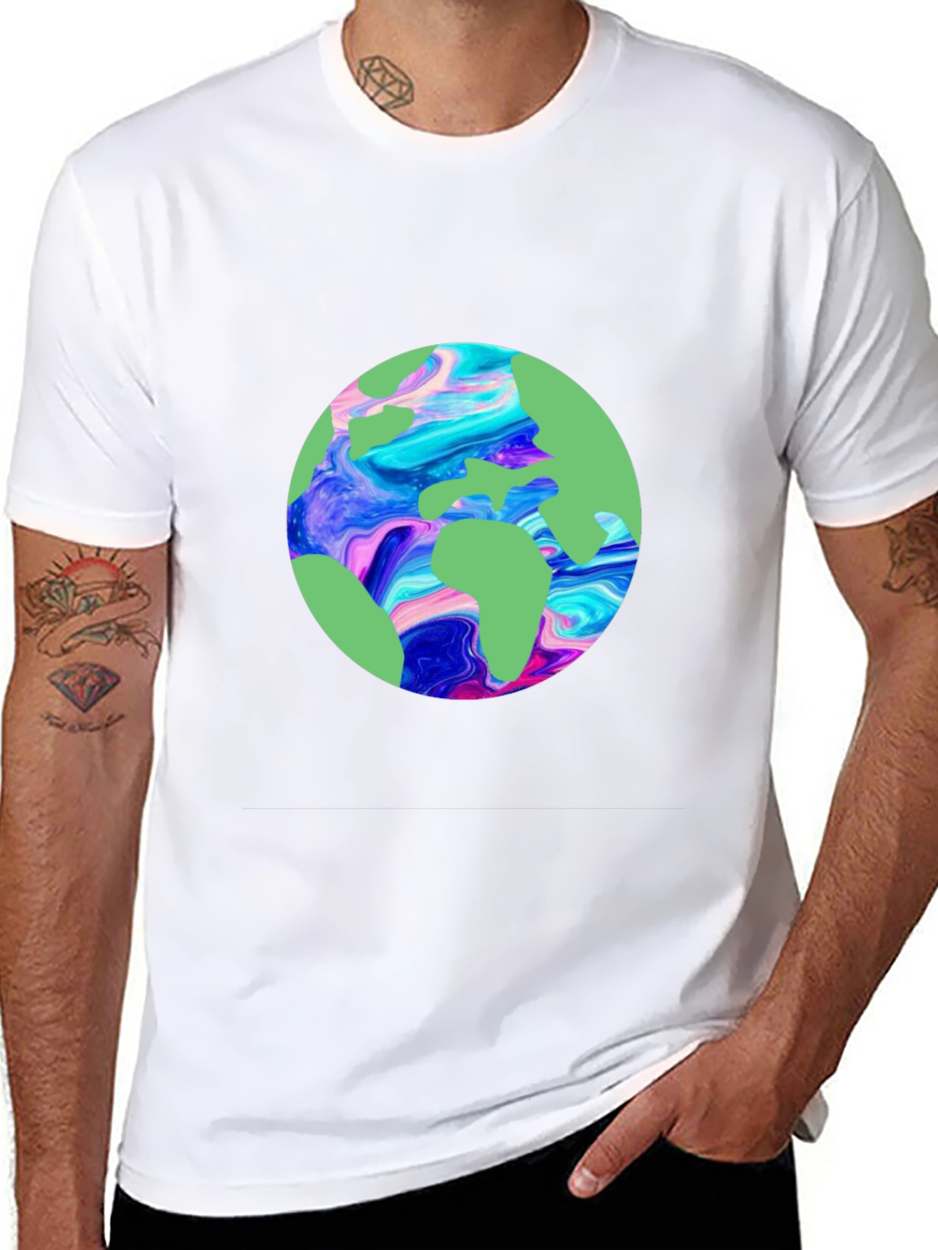 Earth Graphic Tee - Black Unisex T-Shirt