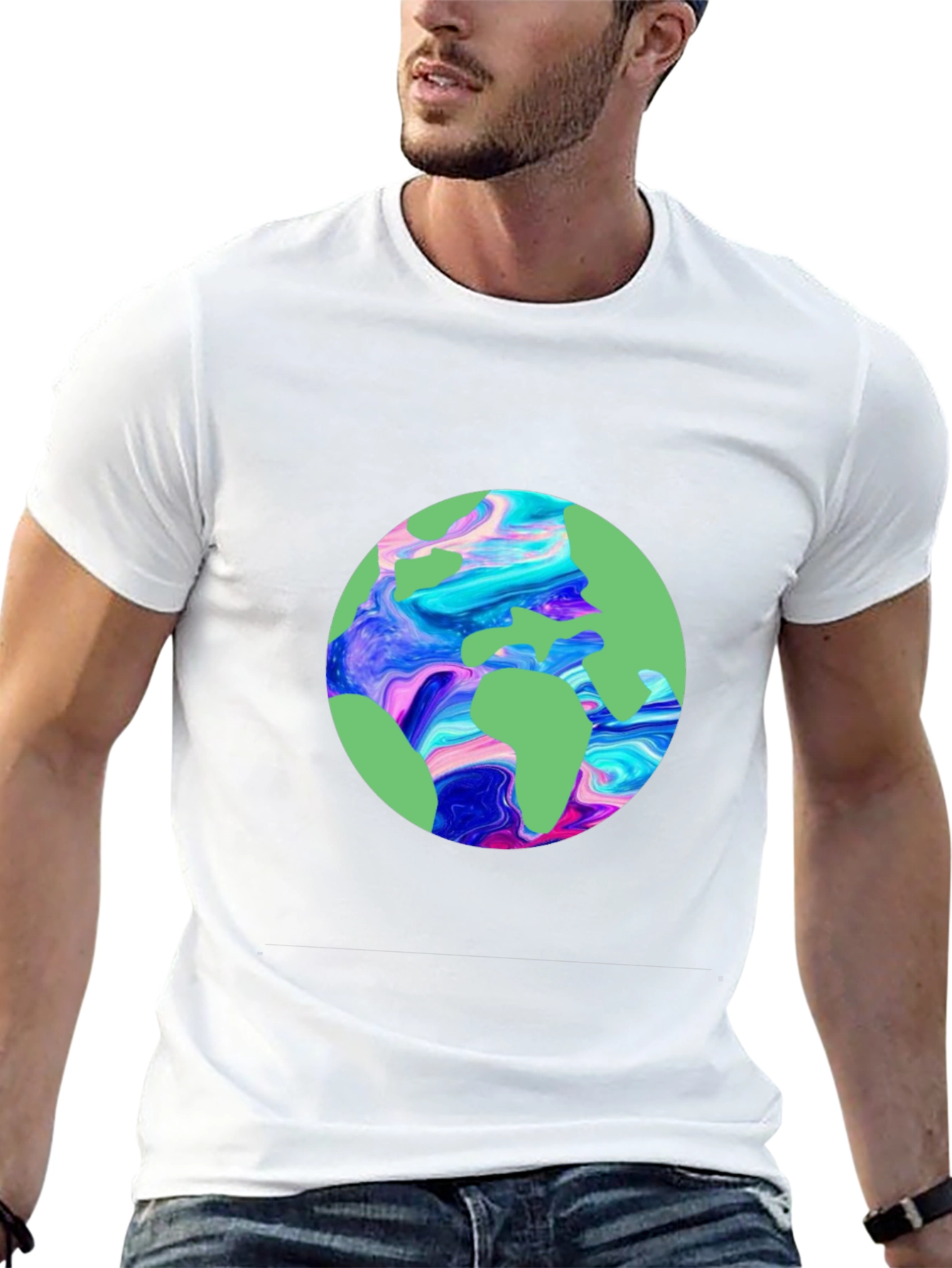 Earth Graphic Tee - Black Unisex T-Shirt