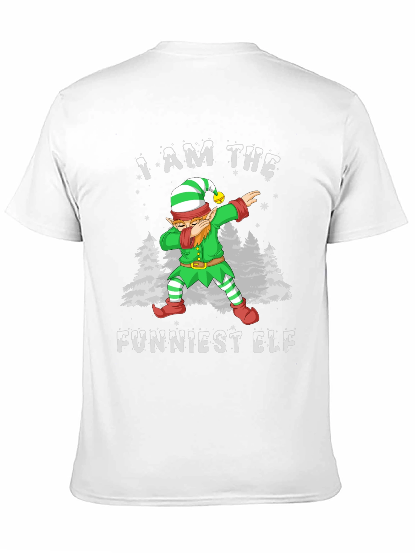 Funny Christmas Elf Dabbing Graphic T-Shirt