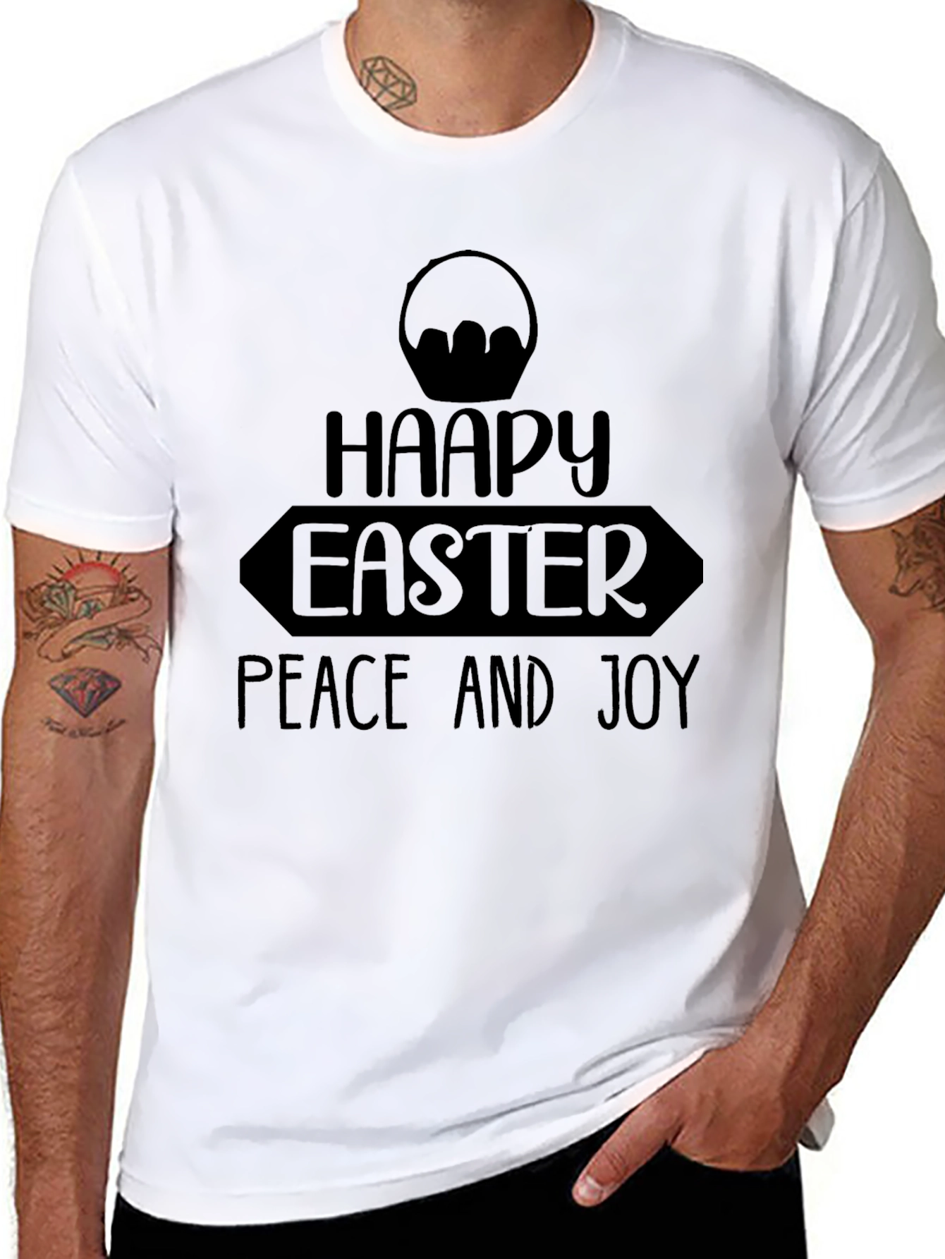 Happy Easter Graphic Tee - Peace and Joy
