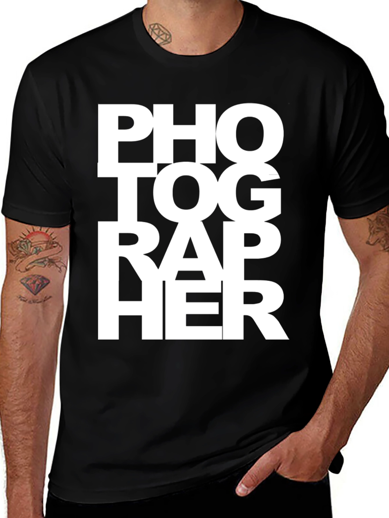 Photographer Graphic Tee - Unisex Black T-Shirt